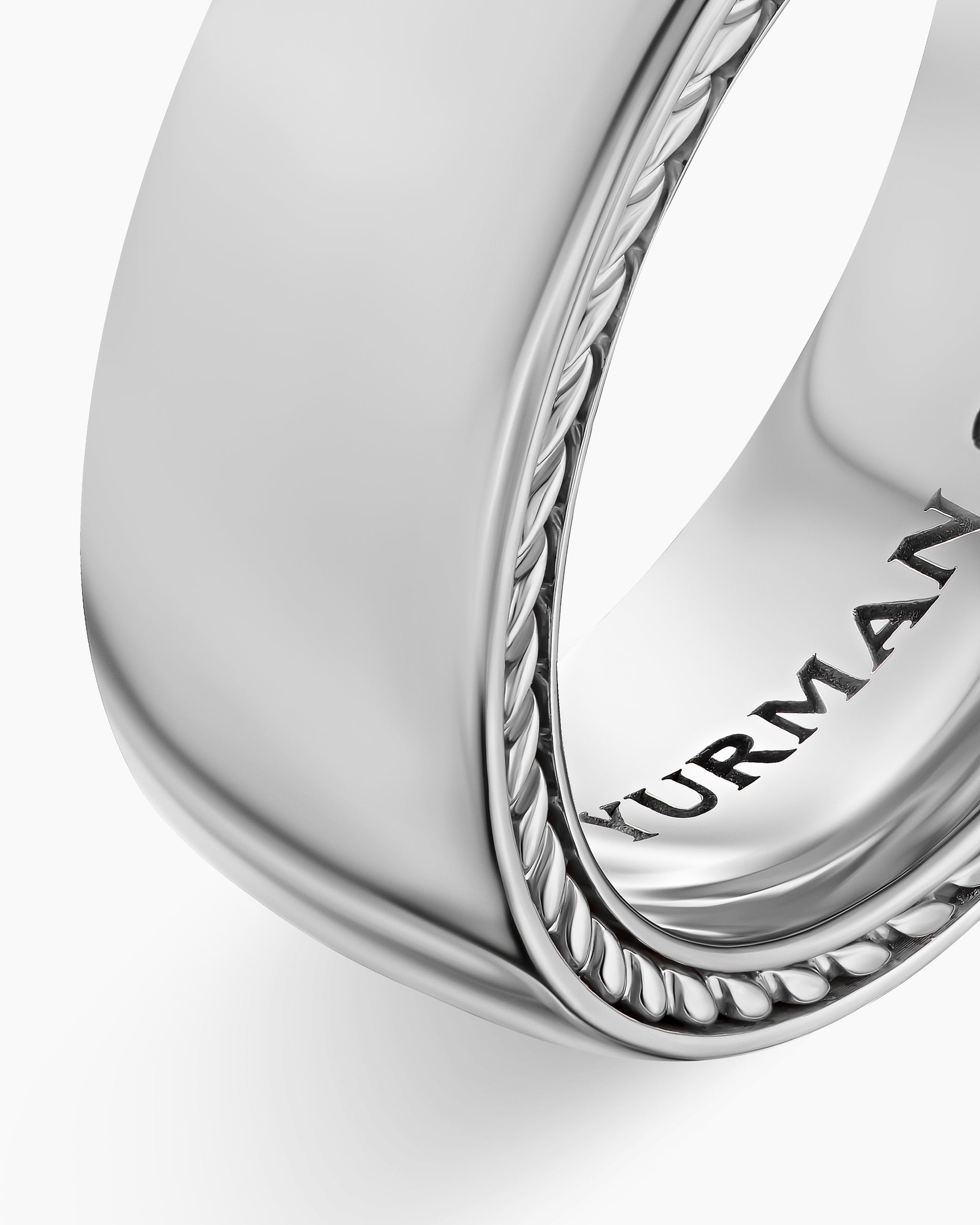 Streamline Band Ring in Platinum, 8mm - Image 6