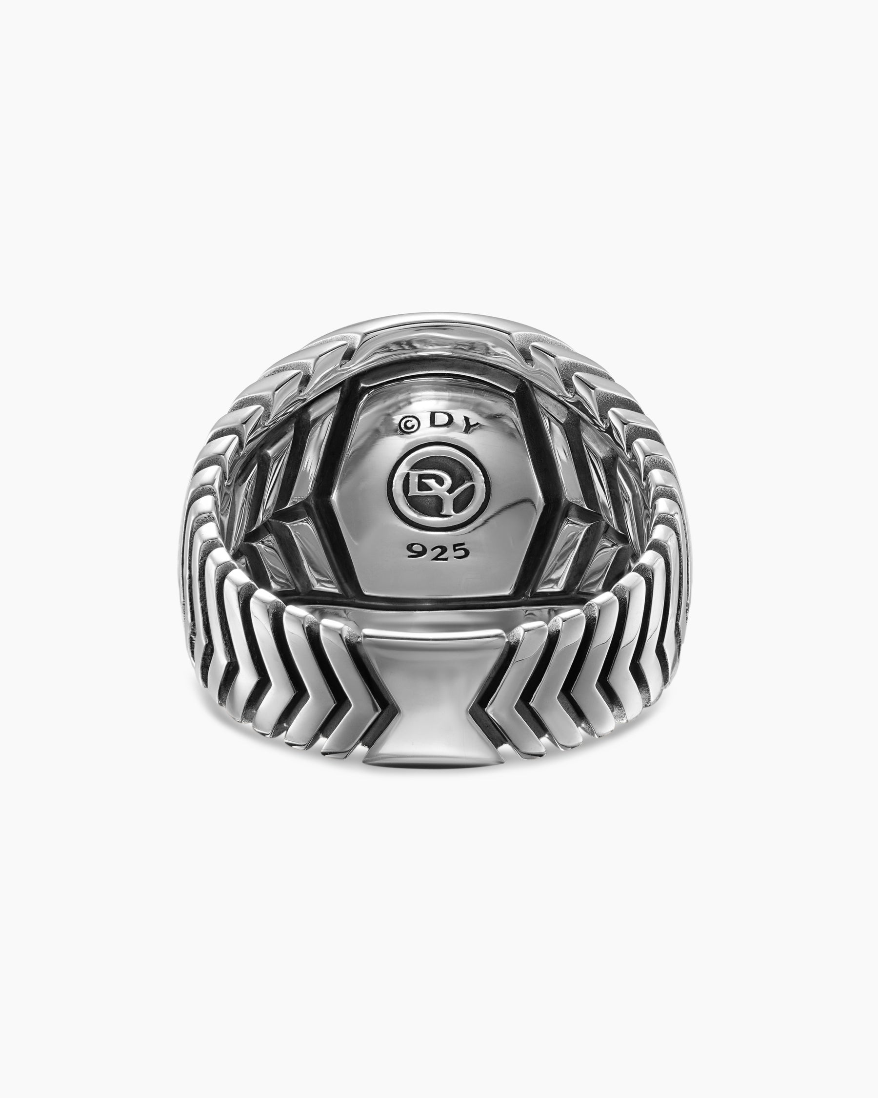 Chevron Signet Ring in Sterling Silver, 18mm - Image 6