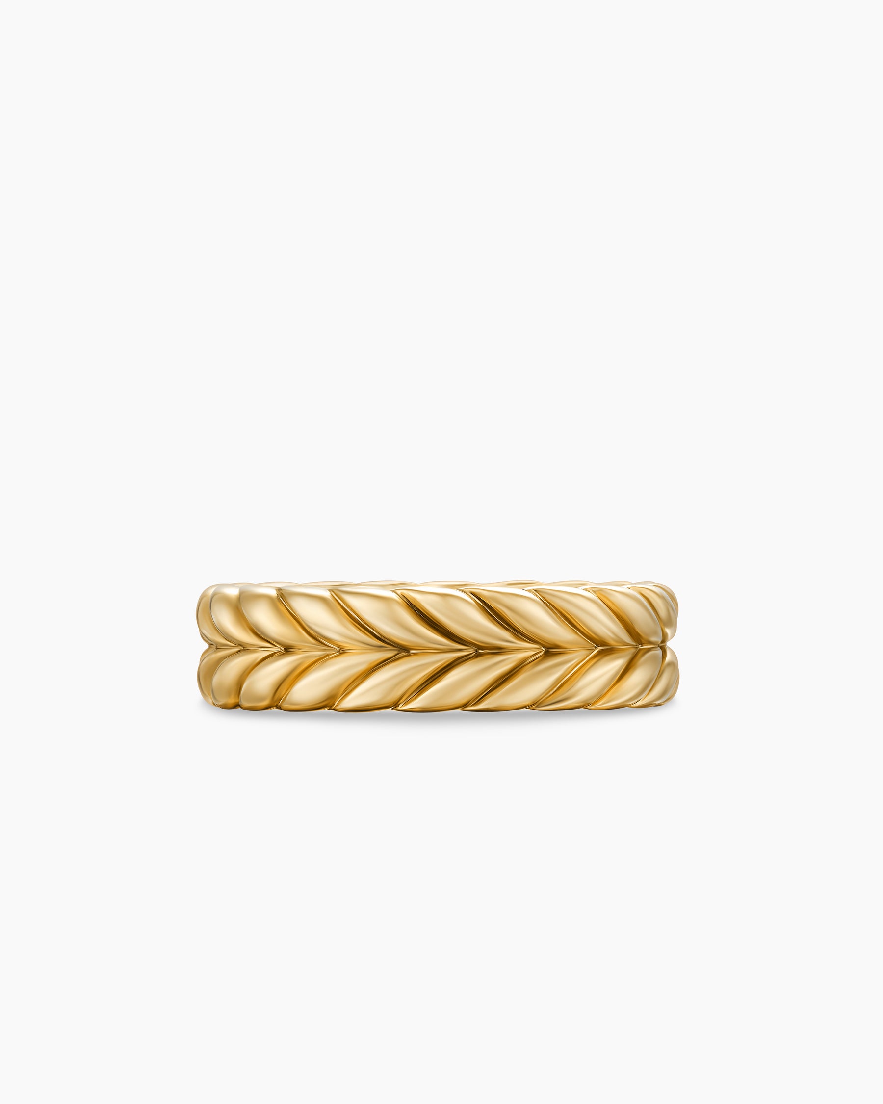 Chevron Band Ring in 18K Yellow Gold, 6.2mm - Image 4