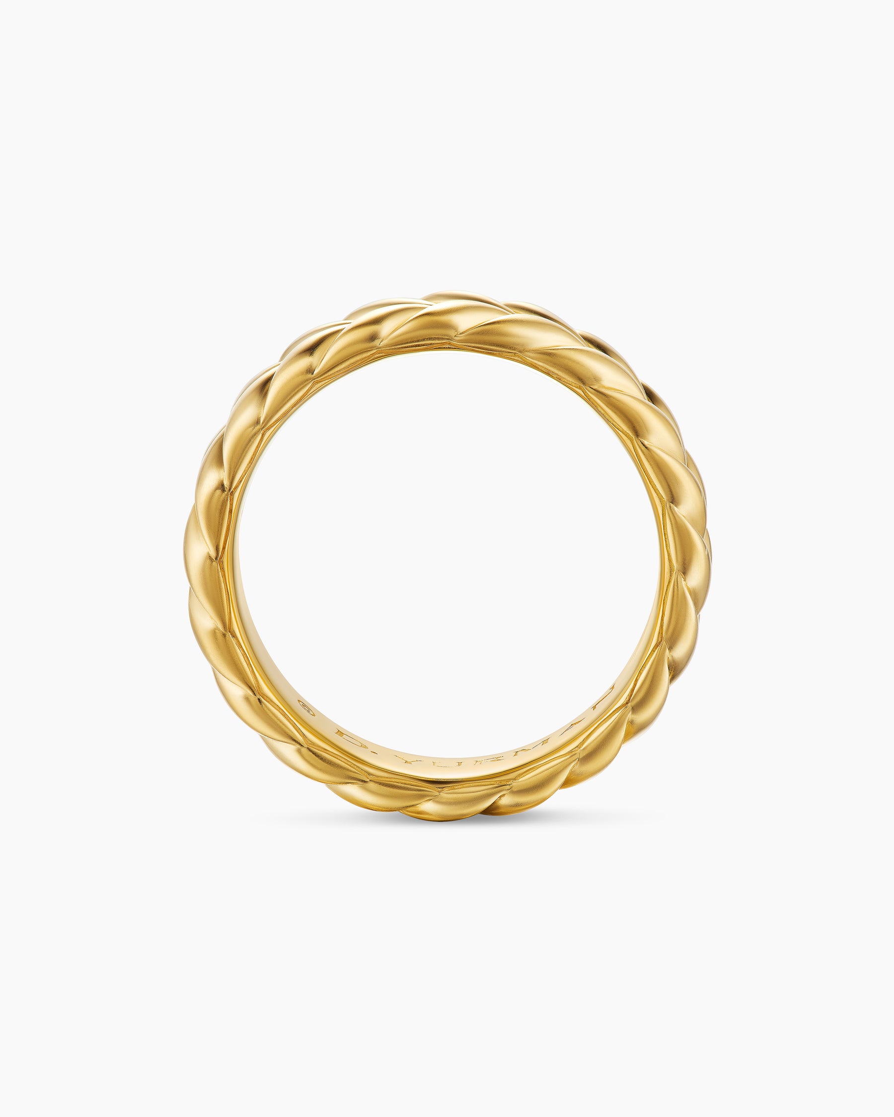 Chevron Band Ring in 18K Yellow Gold, 6.2mm - Image 5