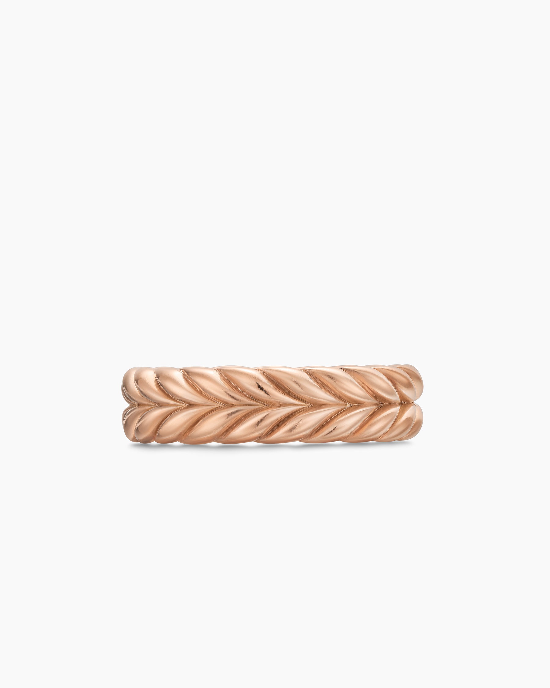 Chevron Band Ring in 18K Rose Gold, 6.2mm - Image 4