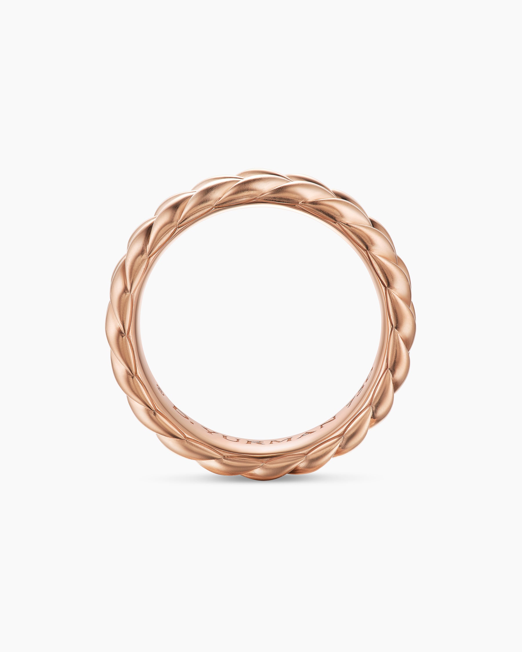 Chevron Band Ring in 18K Rose Gold, 6.2mm - Image 5