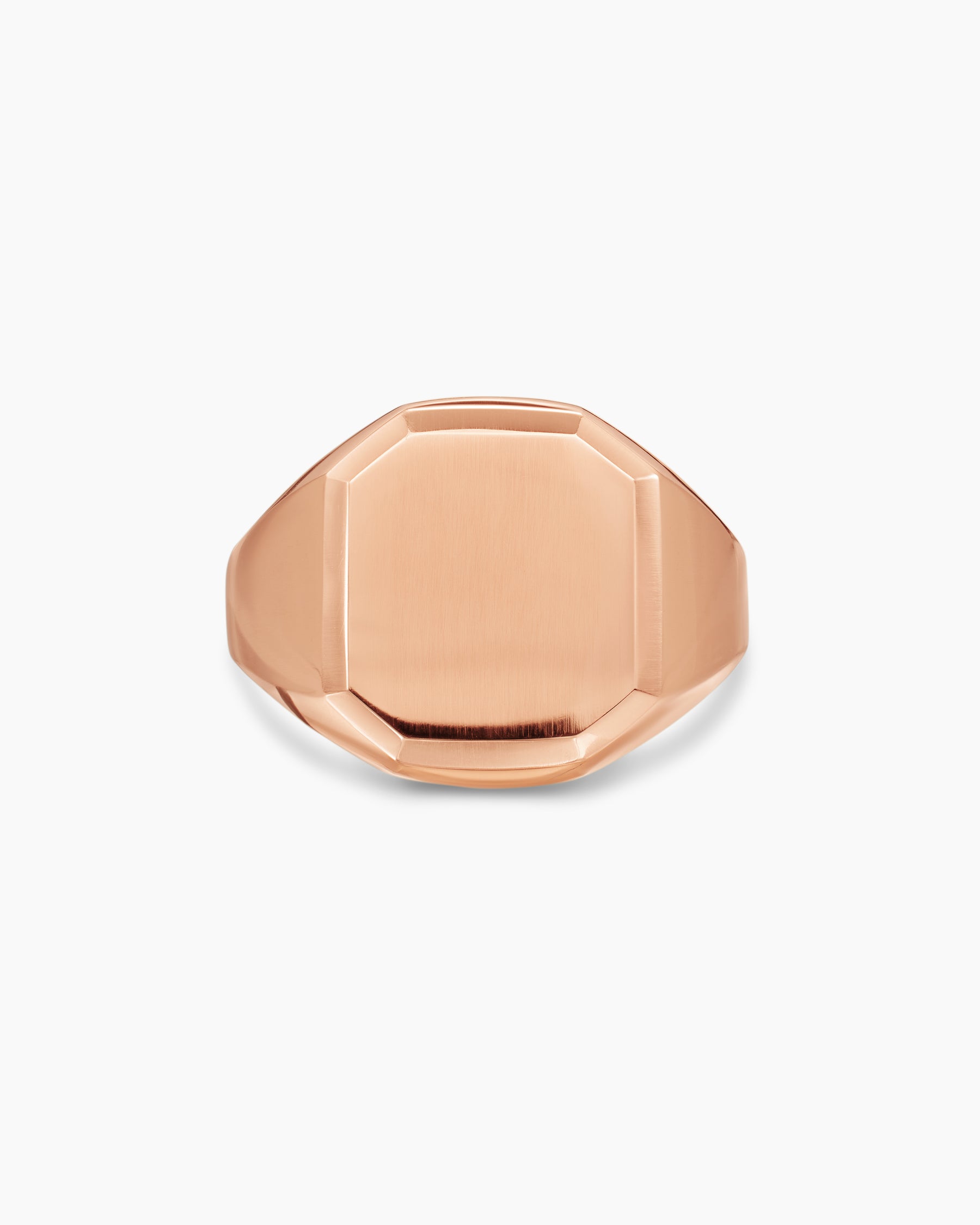 Streamline Signet Ring in 18K Rose Gold, 18mm - Image 4