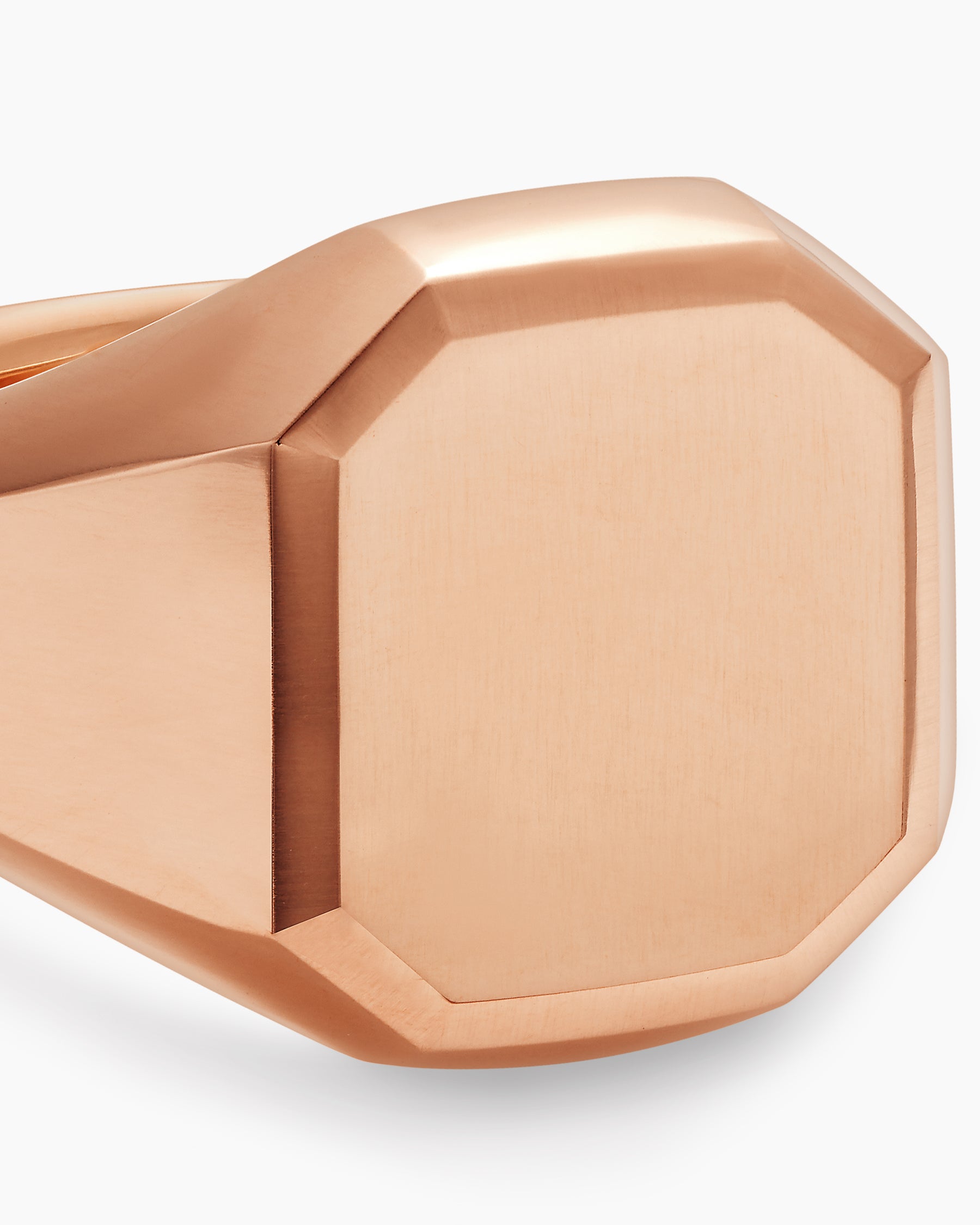 Streamline Signet Ring in 18K Rose Gold, 18mm - Image 5