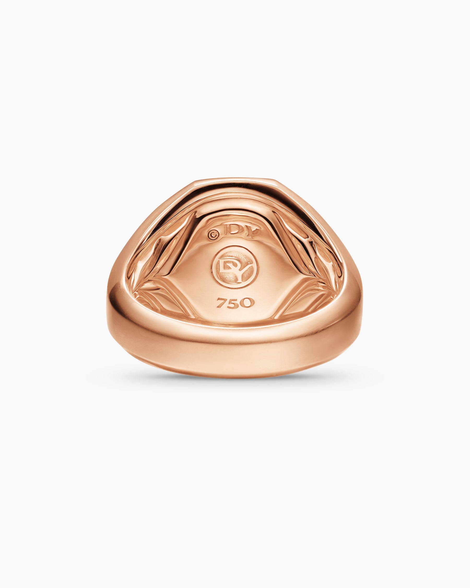 Streamline Signet Ring in 18K Rose Gold, 18mm - Image 6