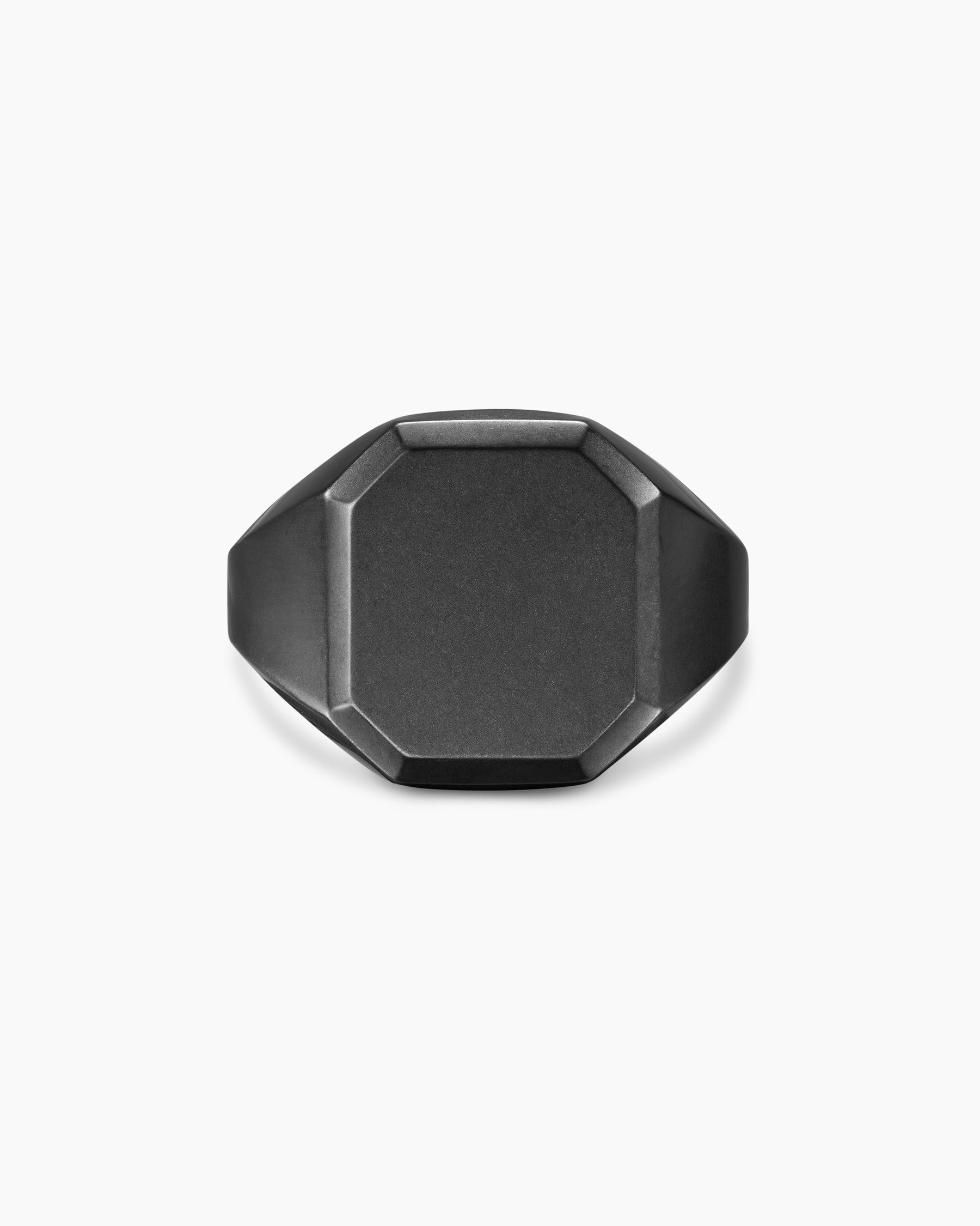 Streamline Signet Ring in Black Titanium, 18mm - Image 4