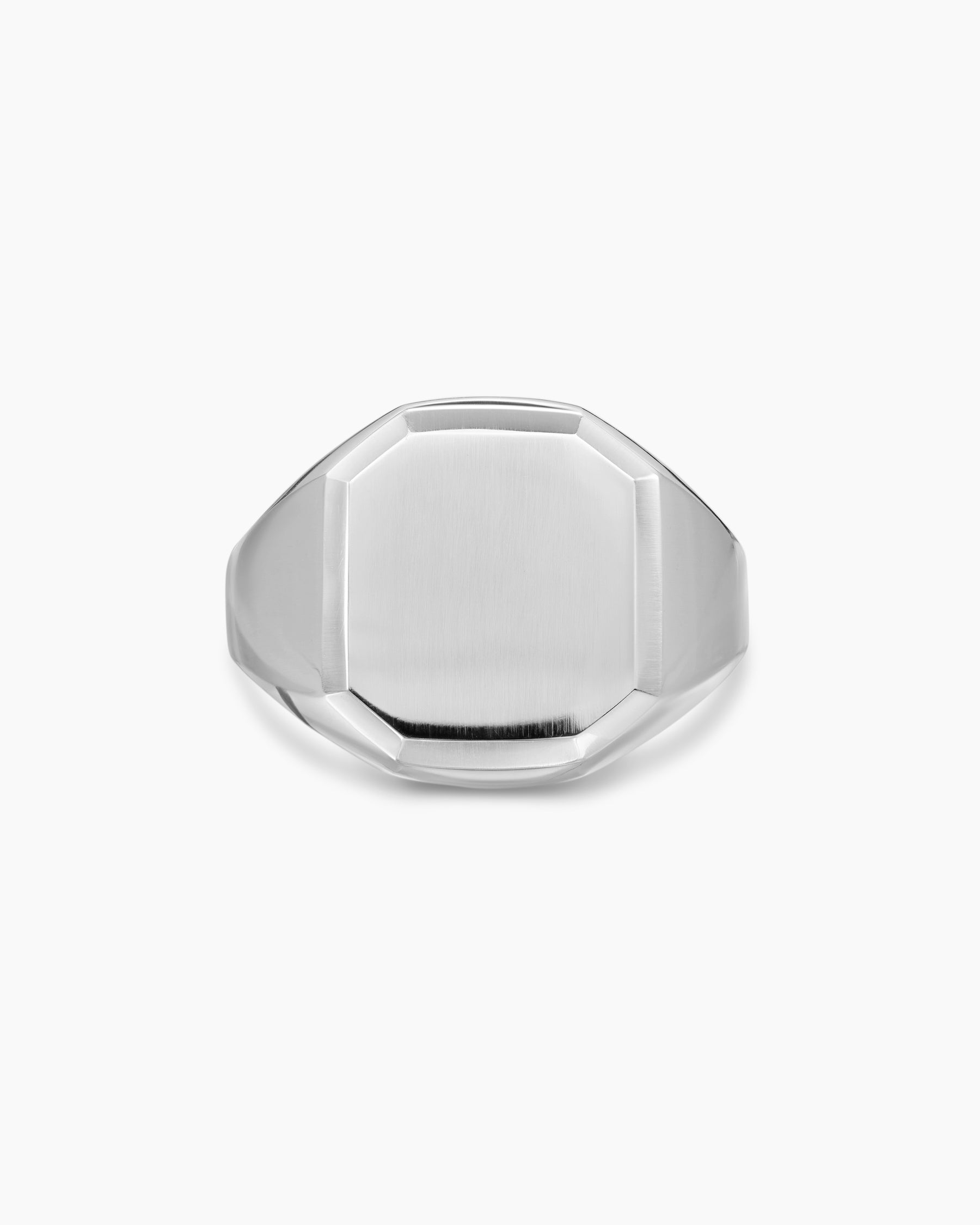 Streamline Signet Ring in Platinum, 18mm - Image 4