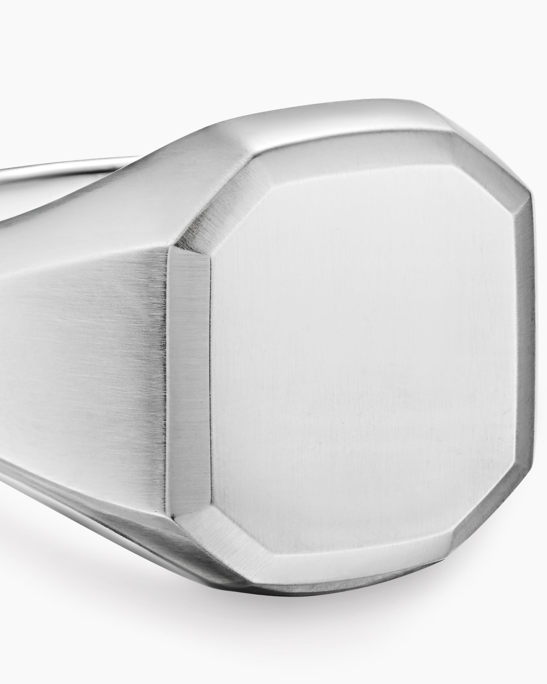 Streamline Signet Ring in Platinum, 18mm - Image 5