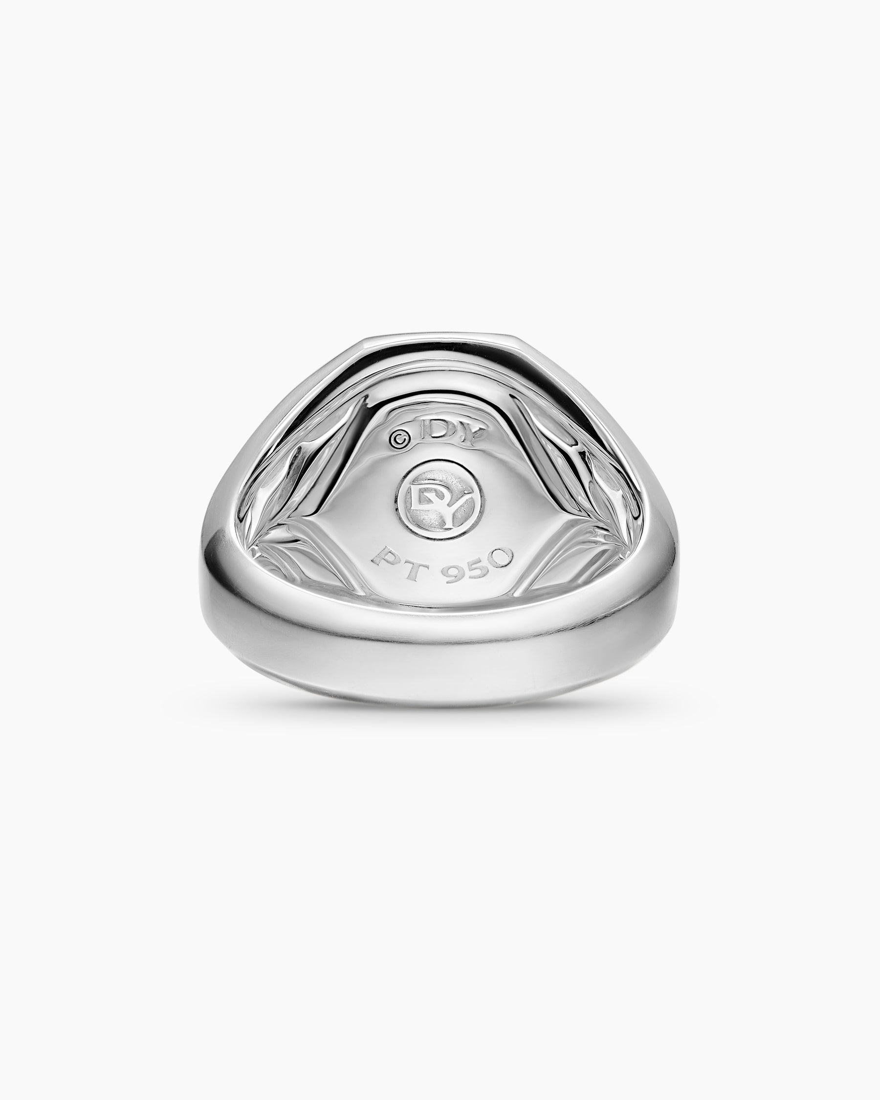 Streamline Signet Ring in Platinum, 18mm - Image 6