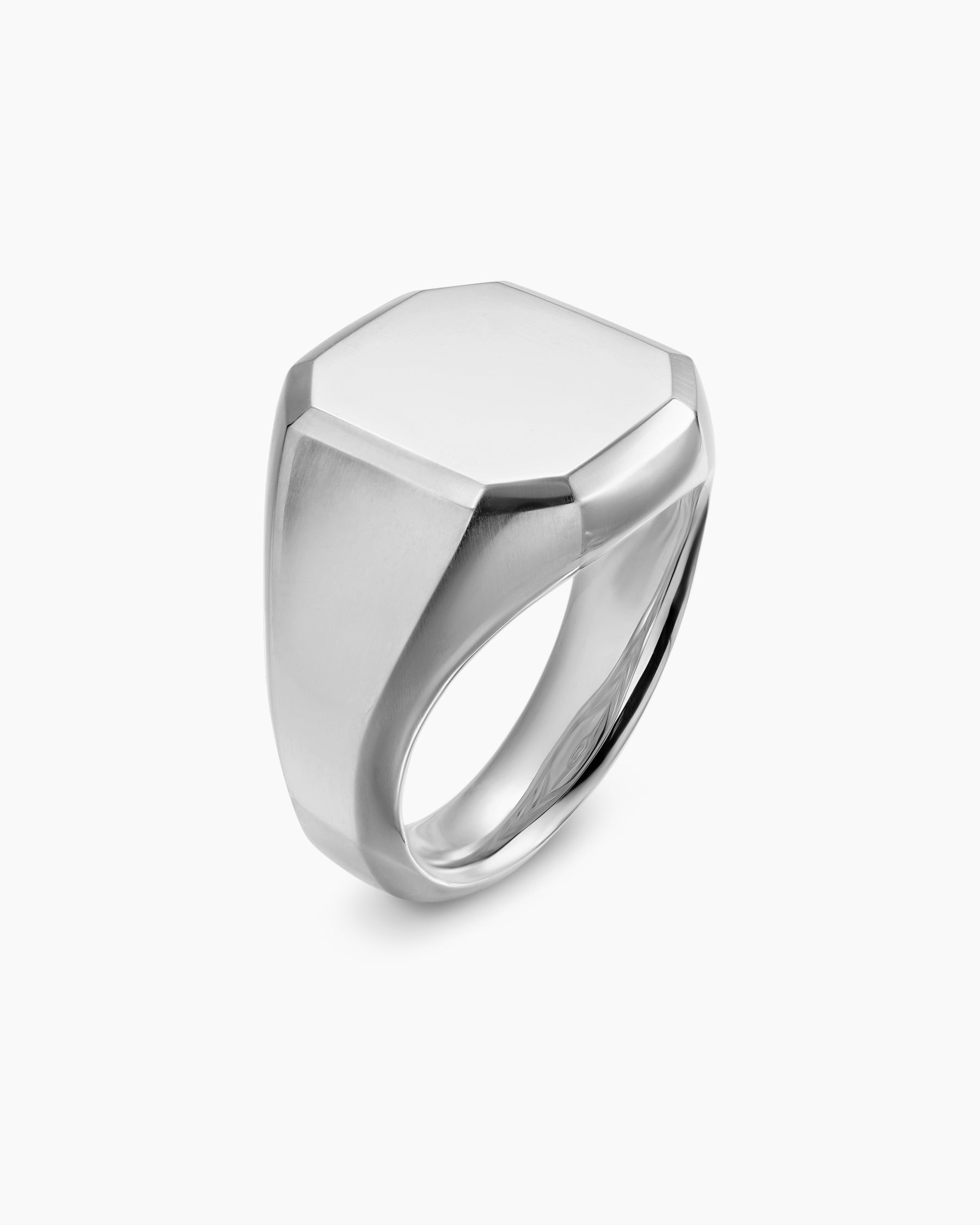 Streamline Signet Ring in Sterling Silver, 18mm - Image 3