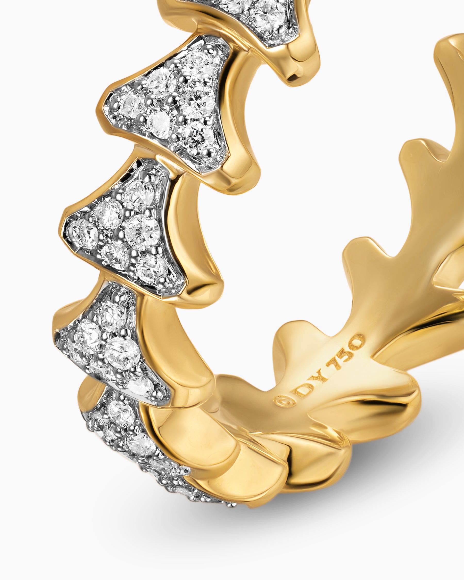 Armory Band Ring in 18K Yellow Gold with Diamonds, 6.2mm - Image 5