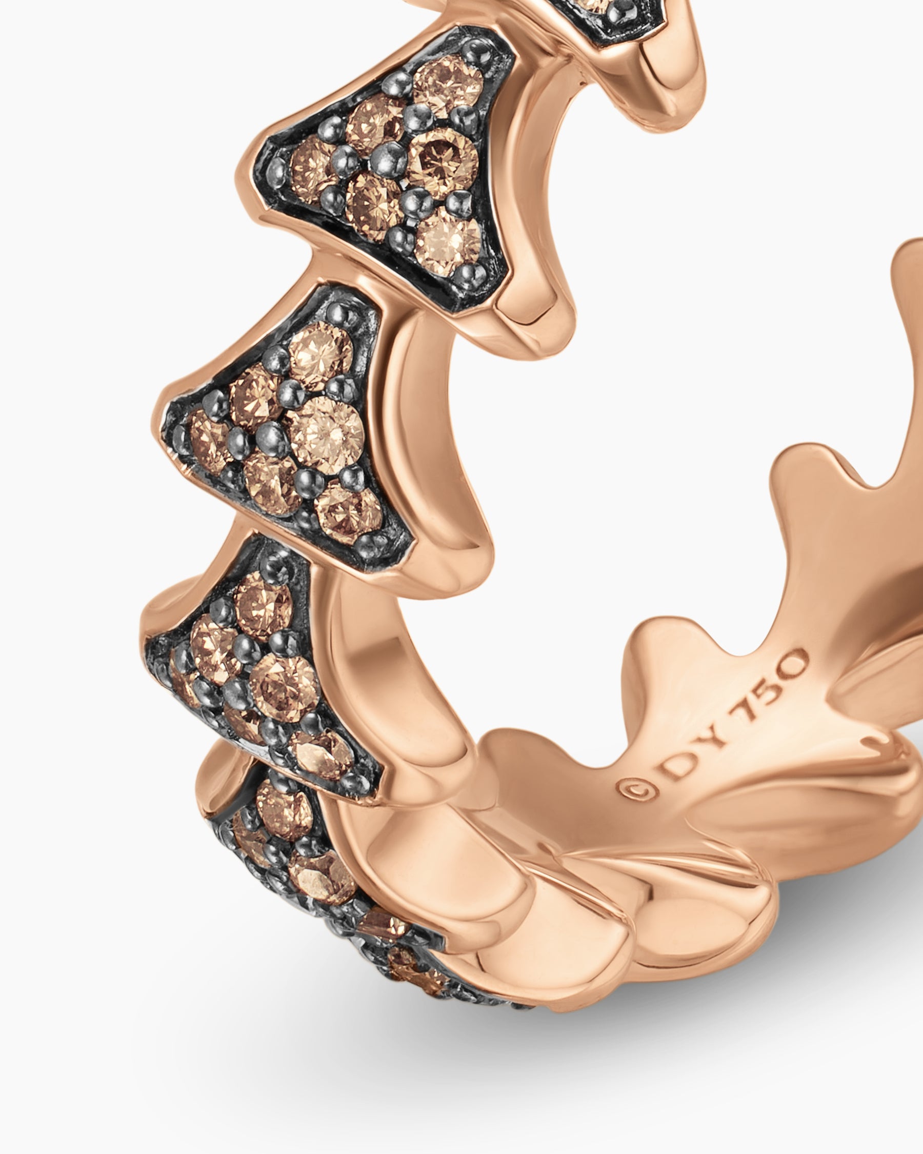 Armory Band Ring in 18K Rose Gold with Cognac Diamonds, 6.2mm - Image 5