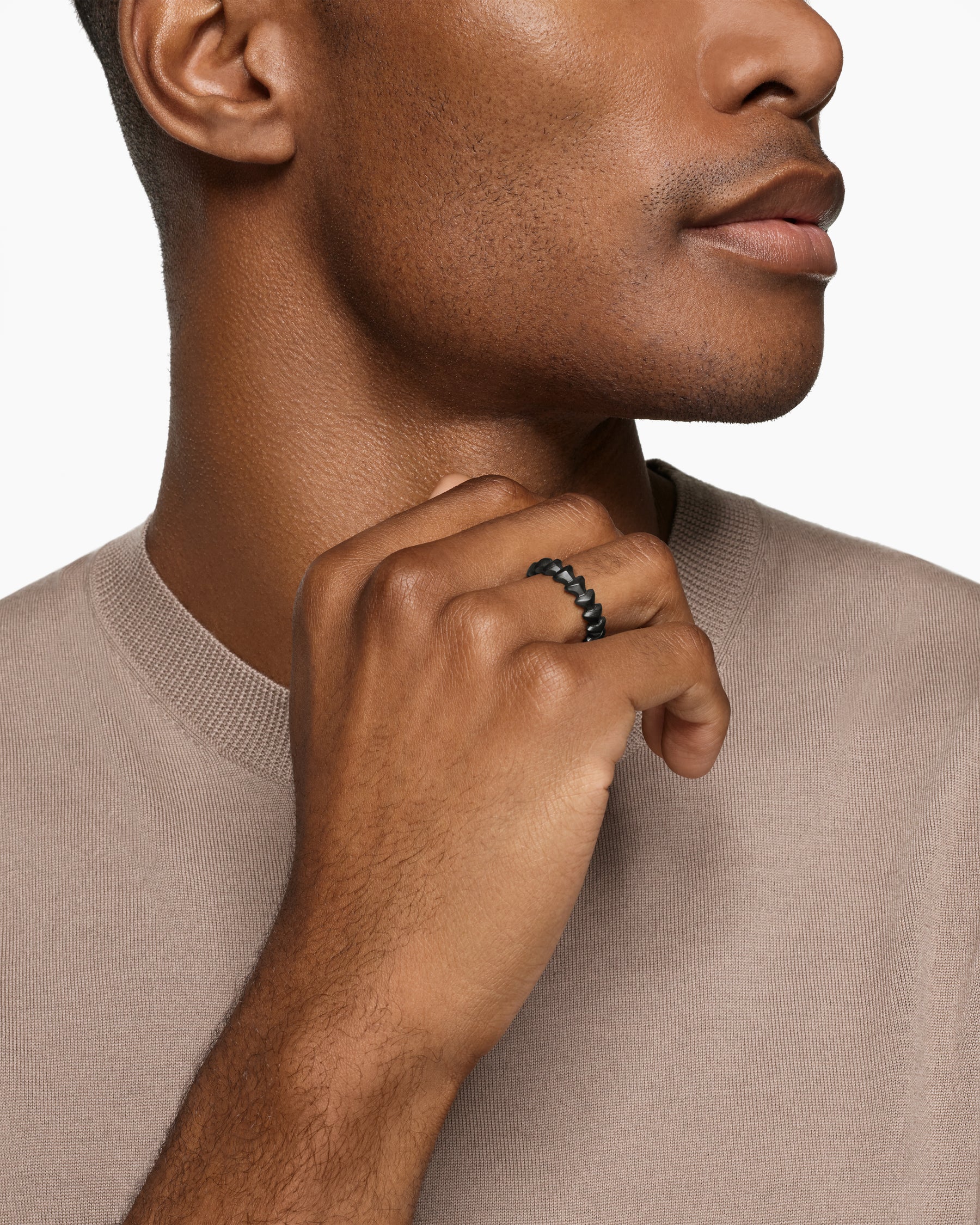 Alternative view of Armory Band Ring in Black Titanium, 6.2mm