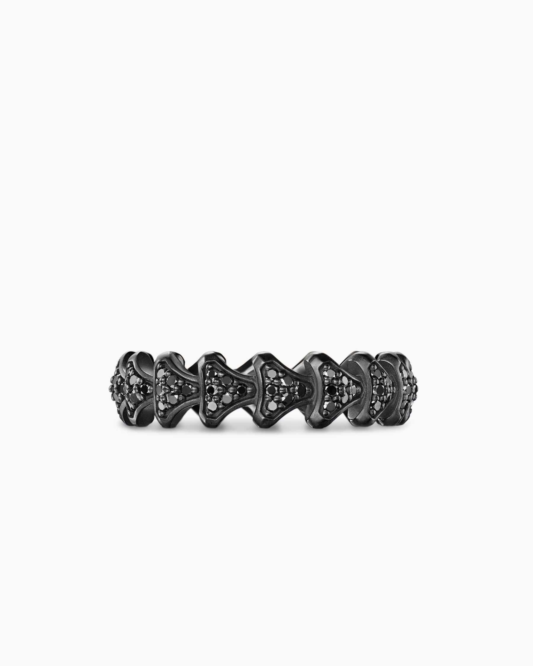 Armory Band Ring in Black Titanium with Black Diamonds, 6.2mm - Image 4