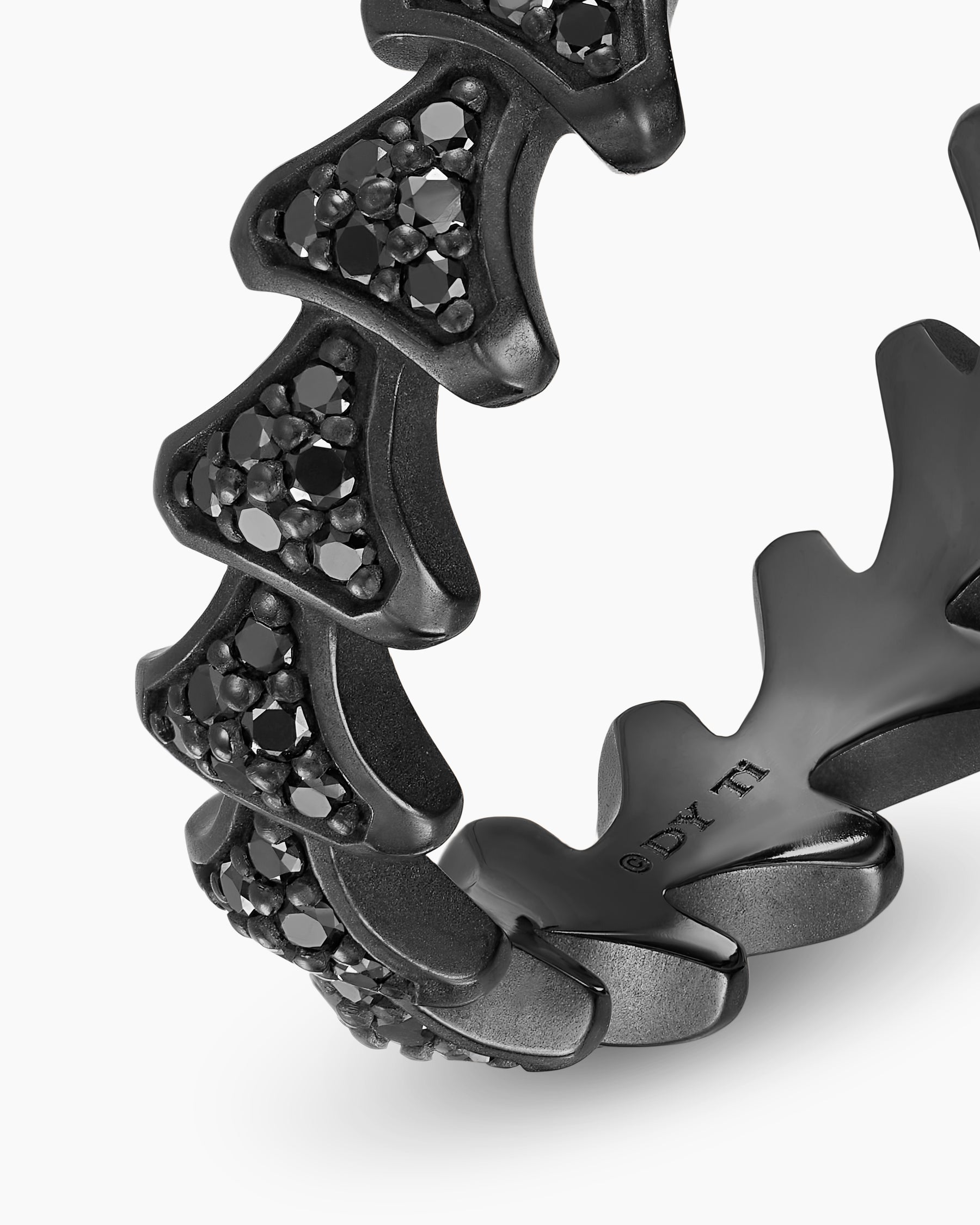 Armory Band Ring in Black Titanium with Black Diamonds, 6.2mm - Image 5