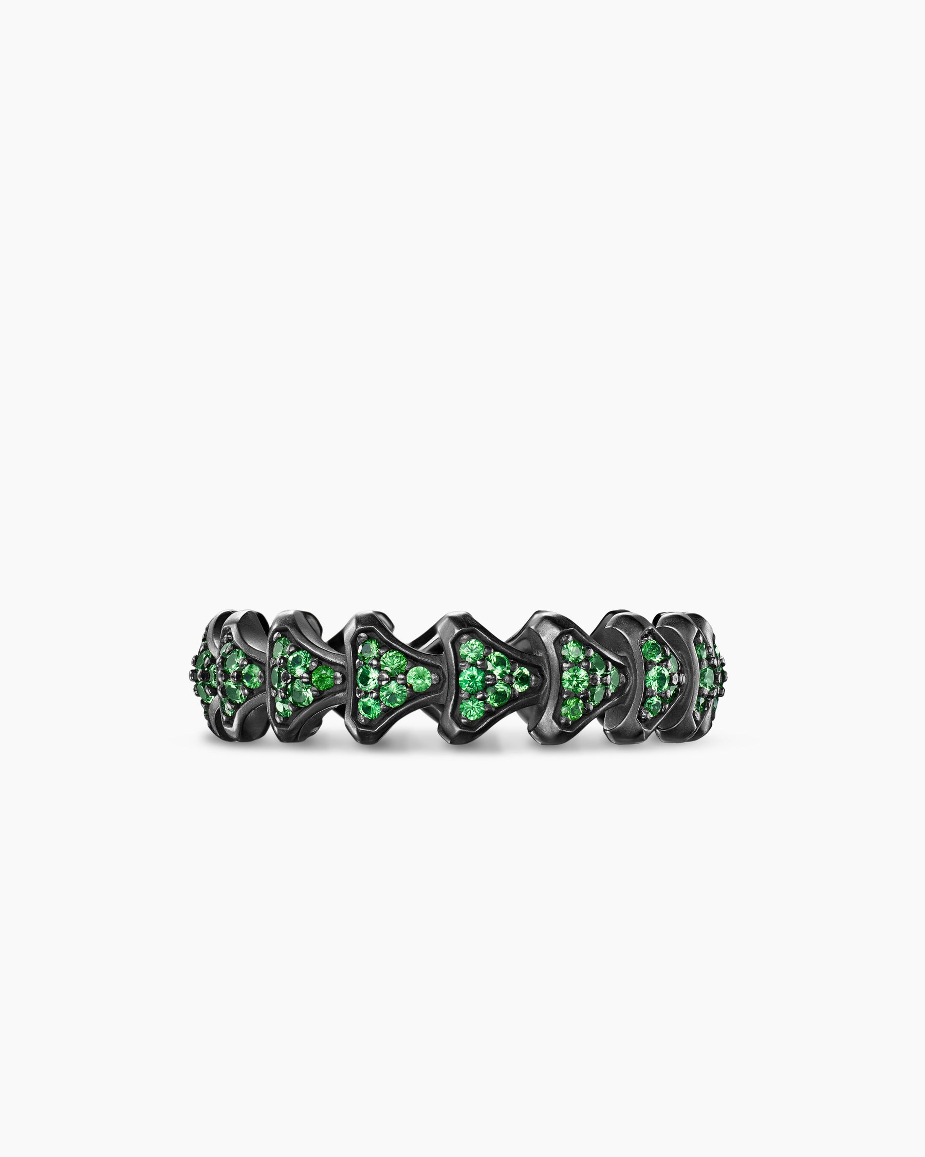 Armory Band Ring in Black Titanium with Tsavorites, 6.2mm - Image 4