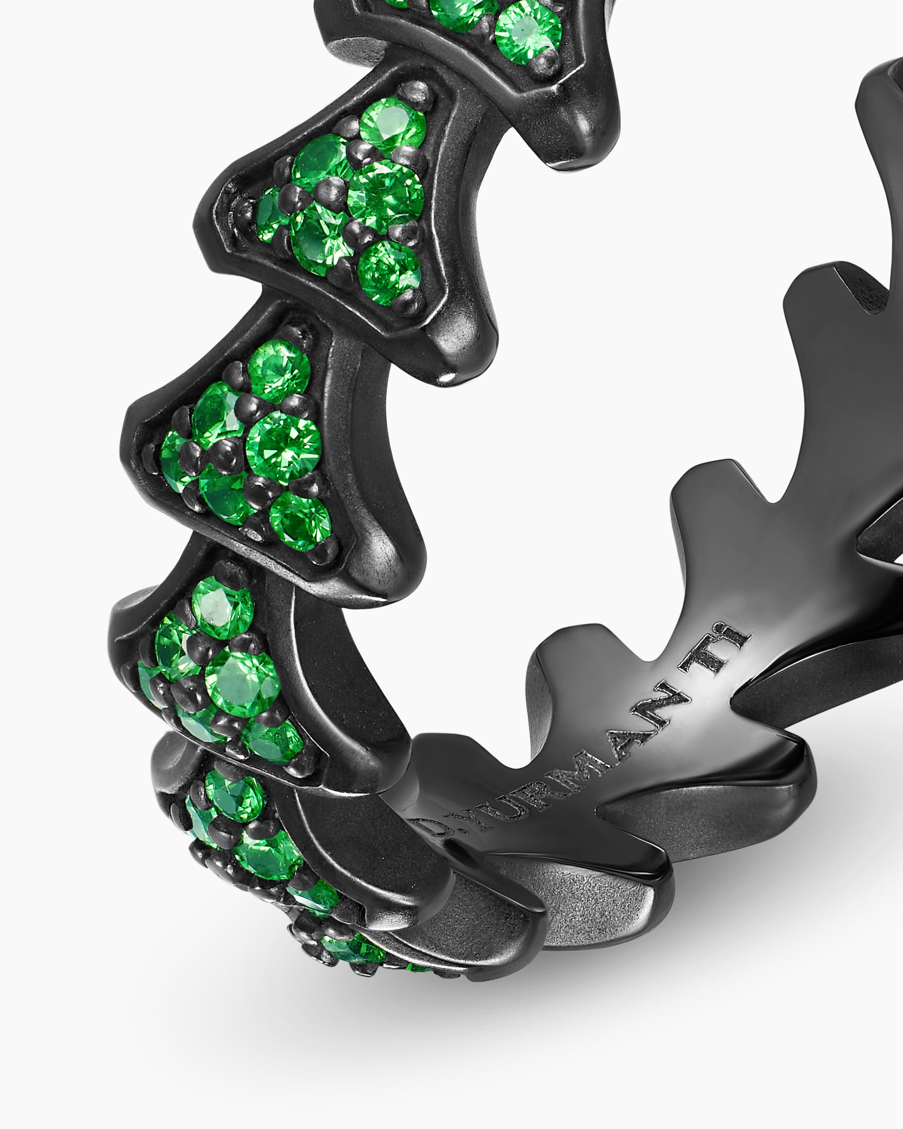 Armory Band Ring in Black Titanium with Tsavorites, 6.2mm - Image 5