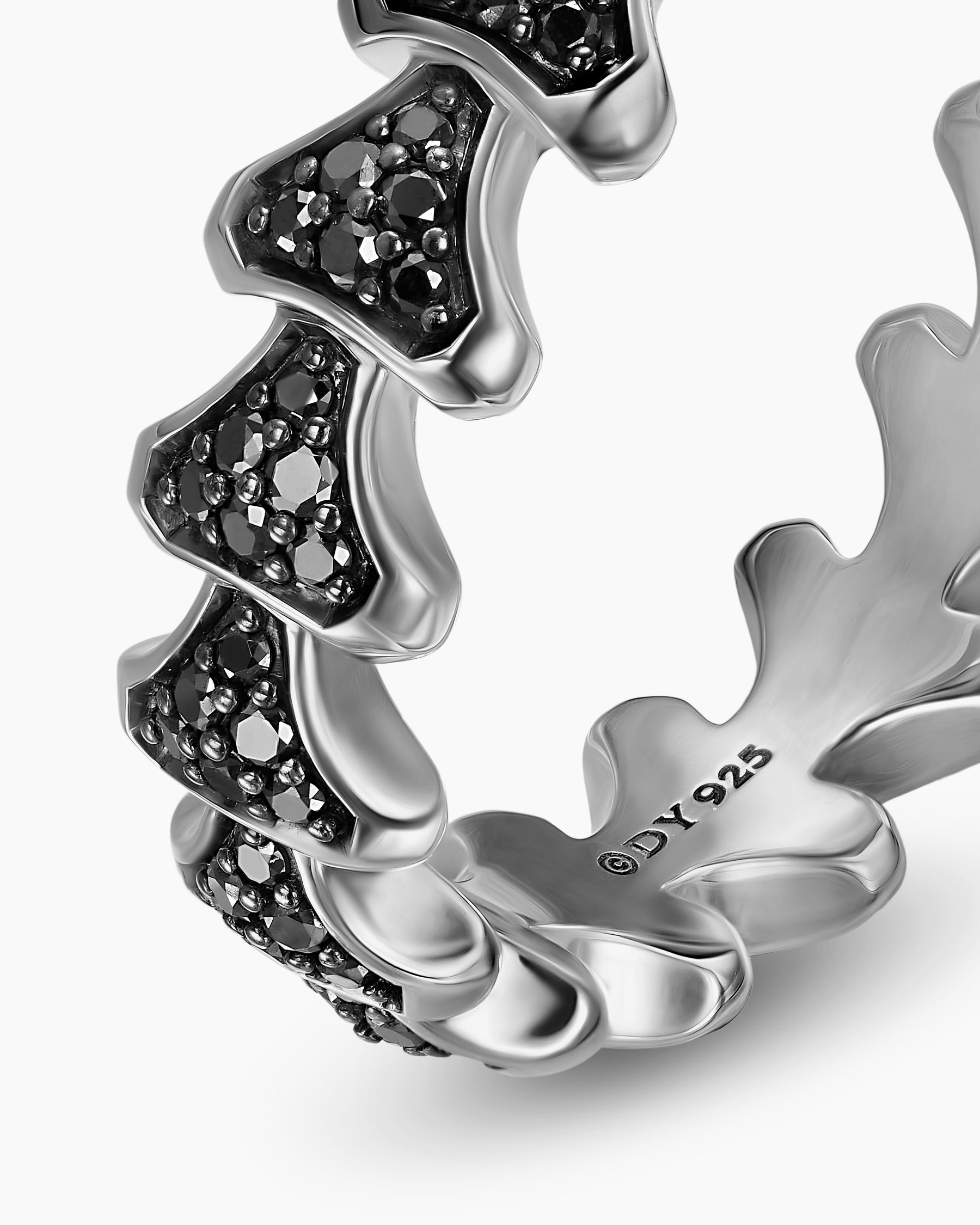 Armory Band Ring in Sterling Silver with Black Diamonds, 6.2mm - Image 5