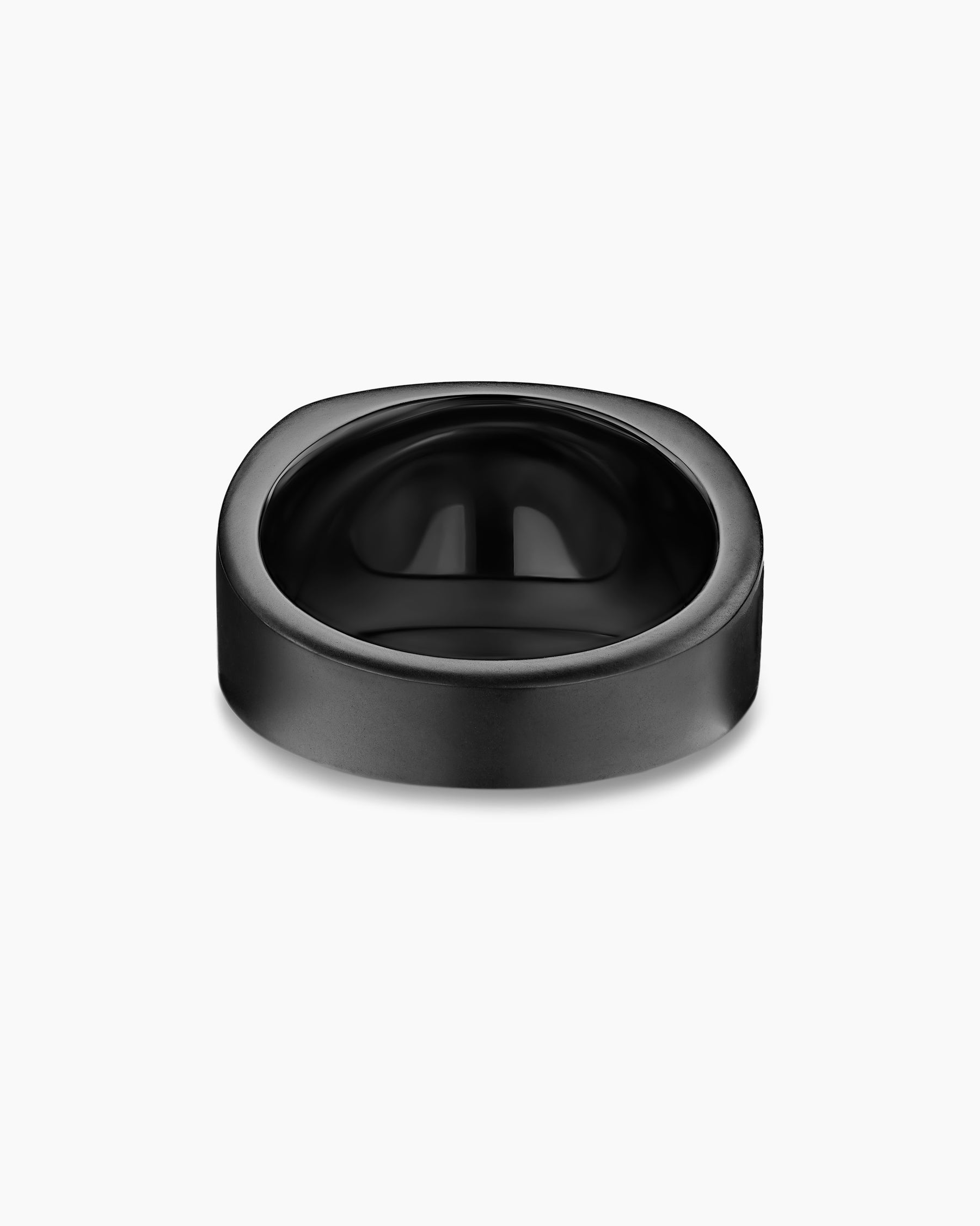 Chevron Three Sided Signet Ring in Black Titanium, 12.5mm - Image 5