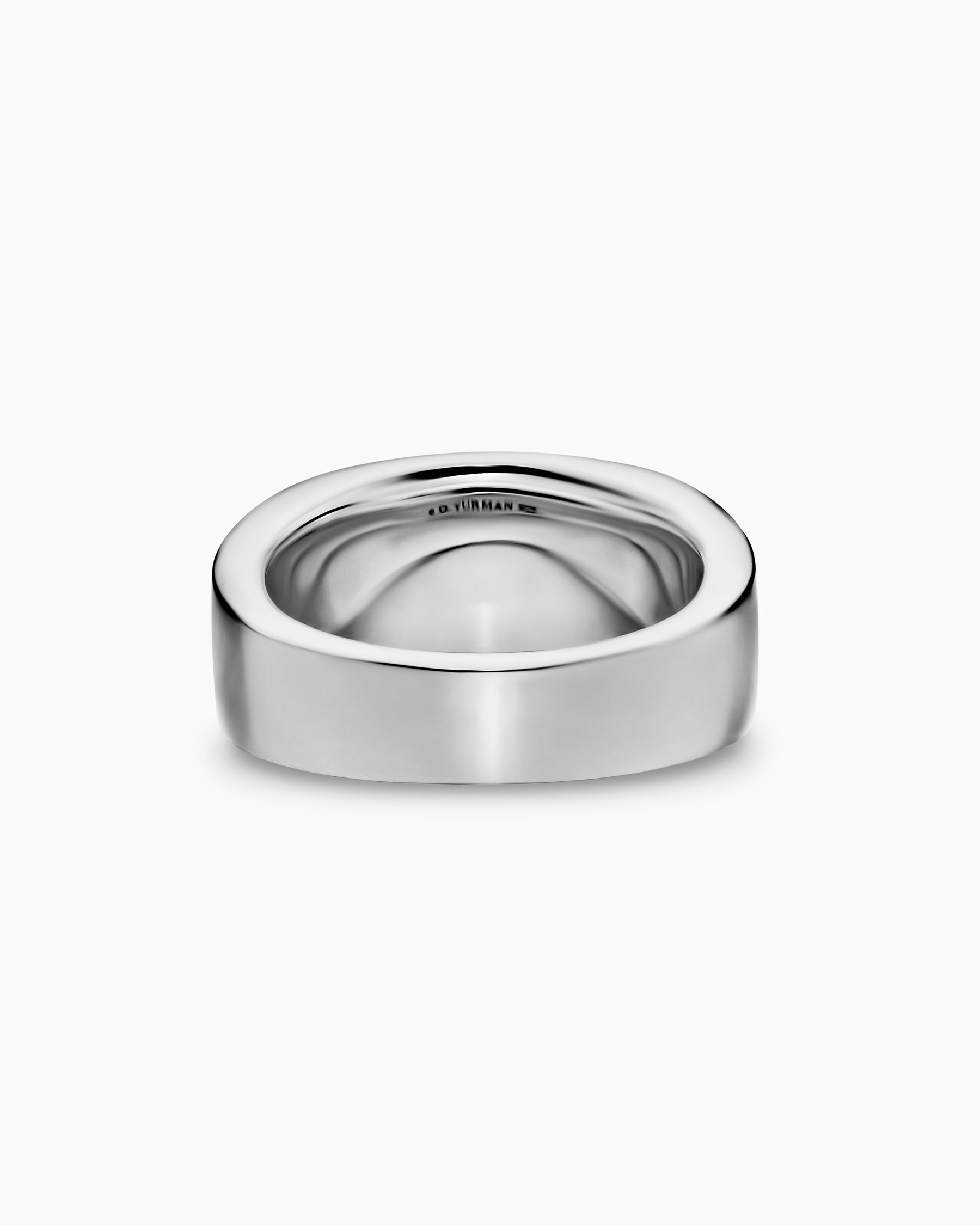 Chevron Three Sided Signet Ring in Sterling Silver, 12.5mm - Image 6