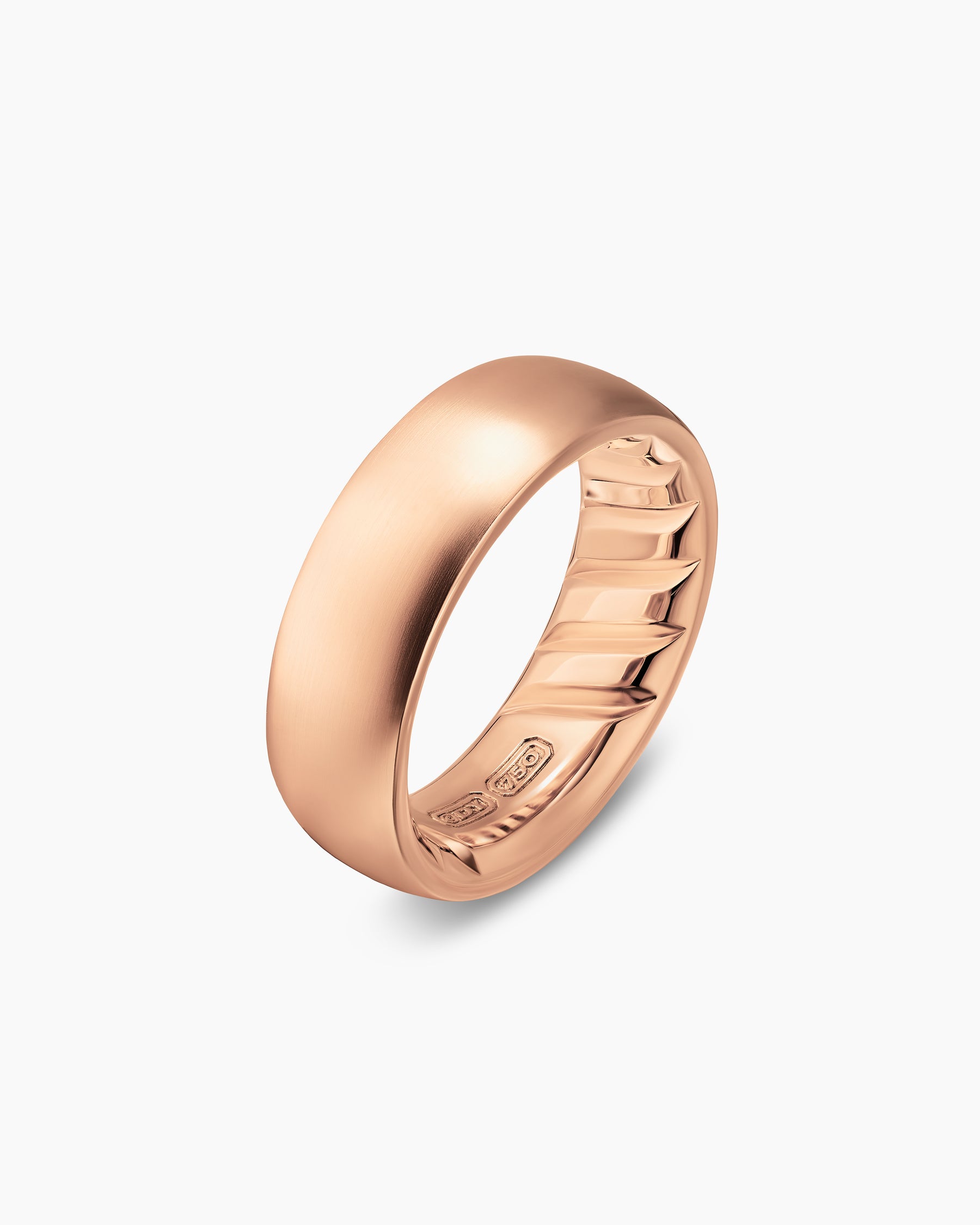 Alternative view of Streamline Band Ring in 18K Rose Gold, 7.6mm