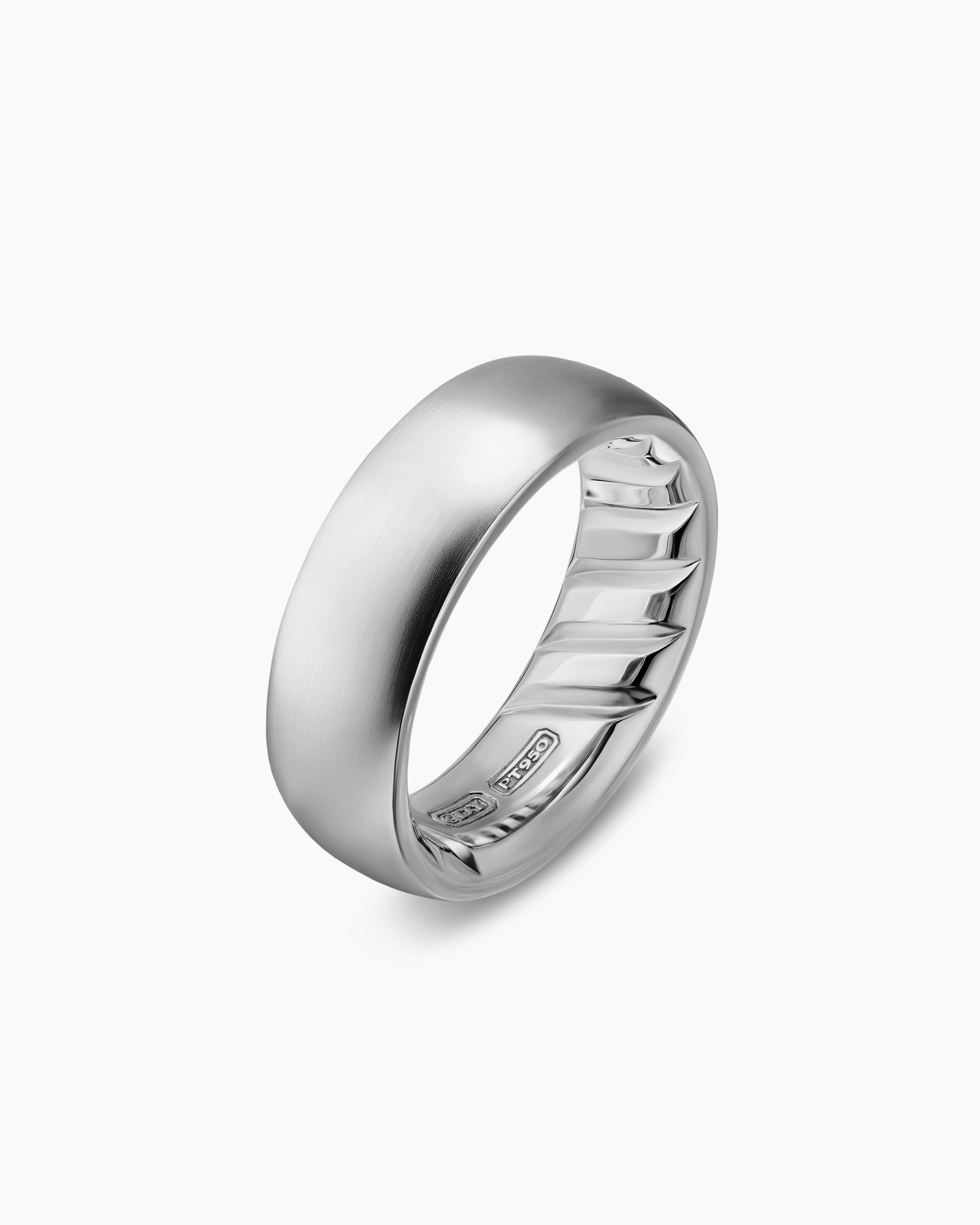 Alternative view of Streamline Band Ring in Platinum, 7.6mm