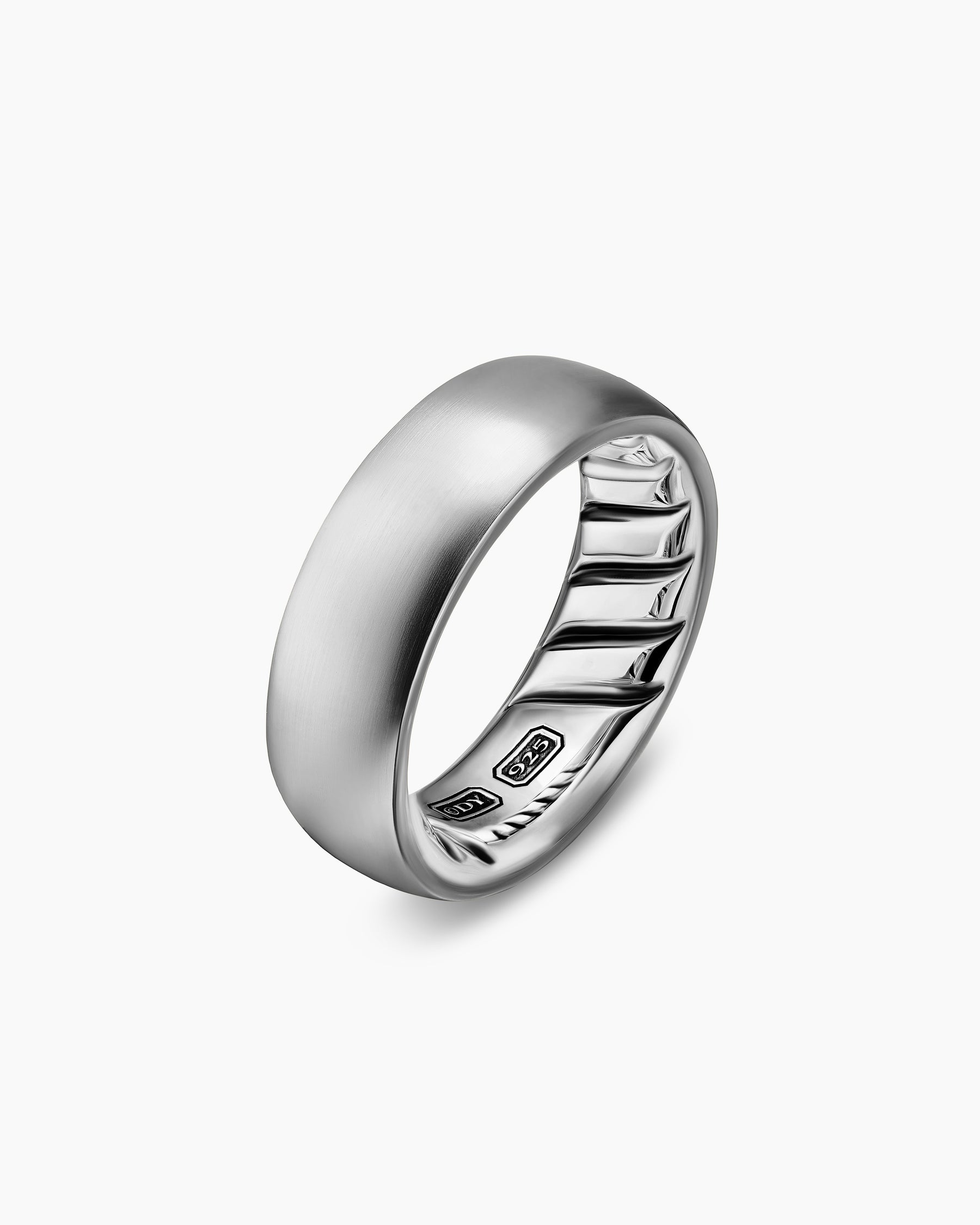 Alternative view of Streamline Band Ring in Sterling Silver, 7.6mm