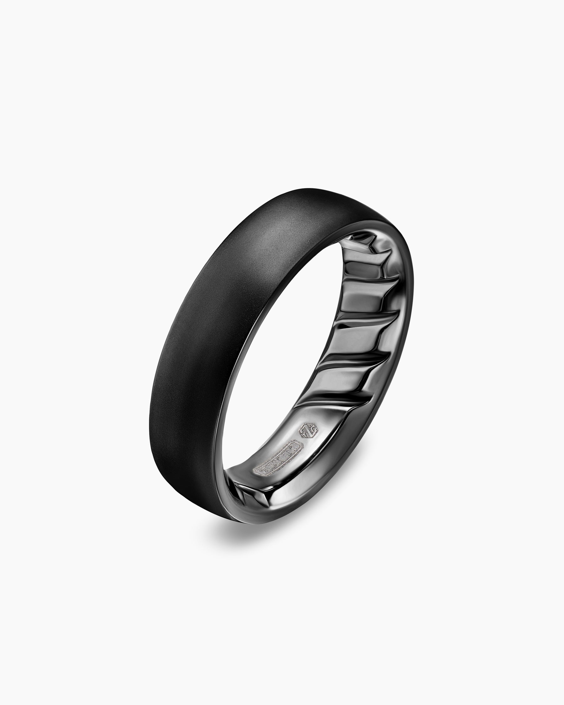 Alternative view of Streamline Band Ring in Black Titanium, 6.2mm
