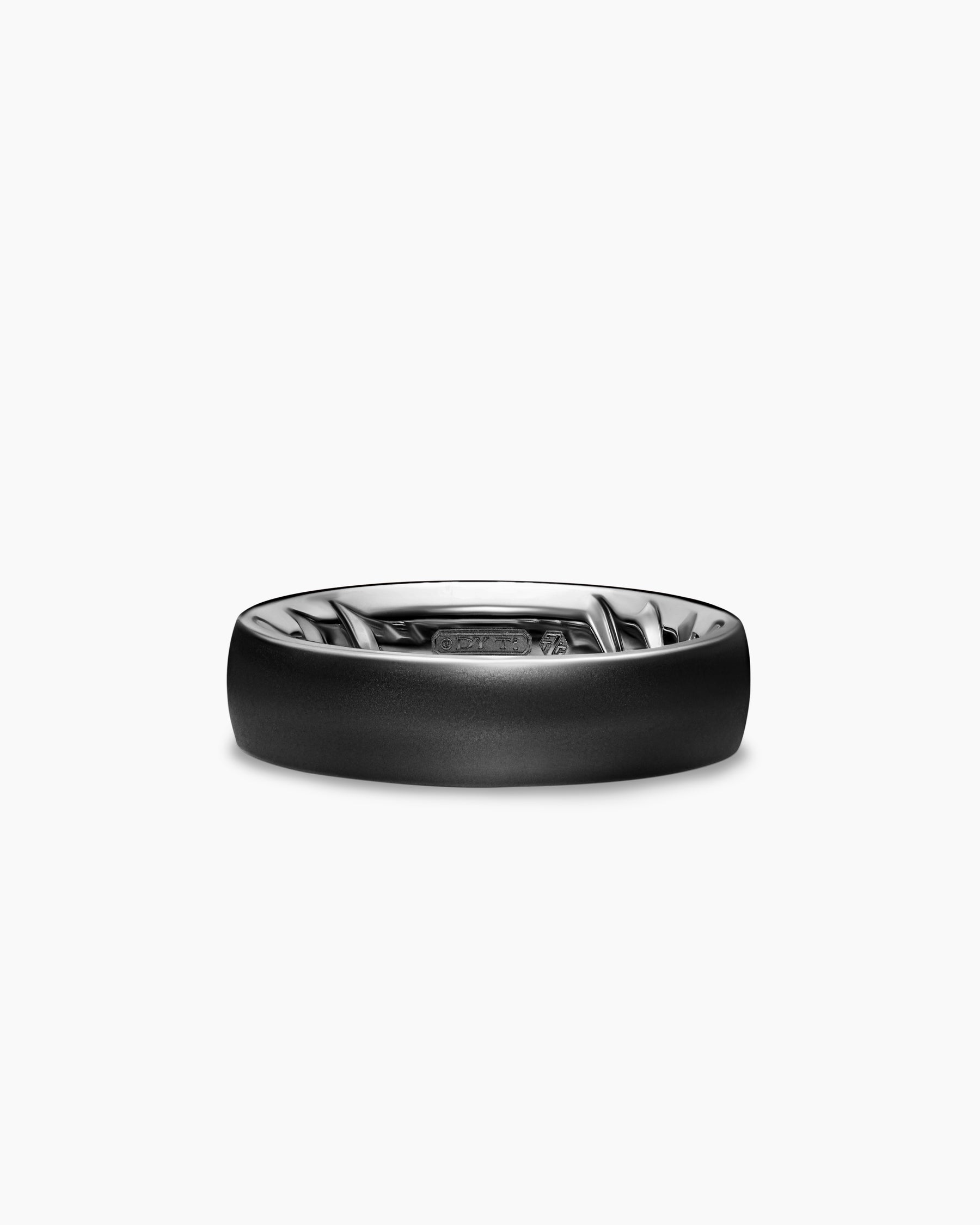 Streamline Band Ring in Black Titanium, 6.2mm