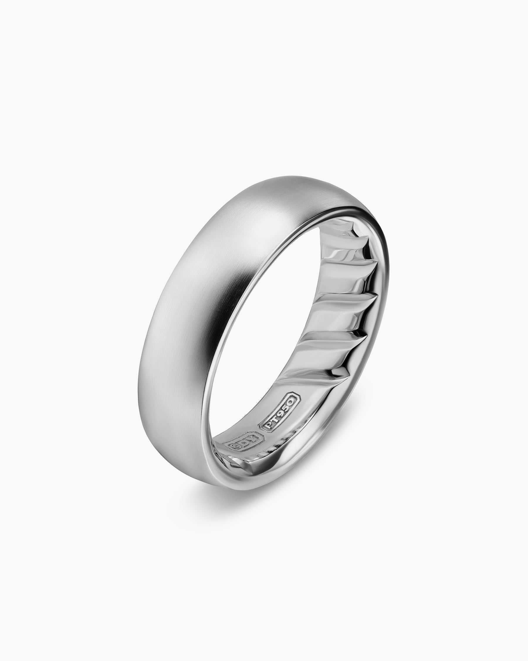 Alternative view of Streamline Band Ring in Platinum, 6.2mm