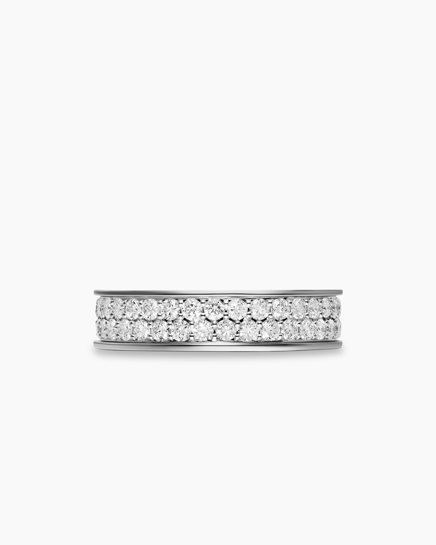 Streamline Band Ring in Sterling Silver with Diamonds, 6.2mm - Image 4