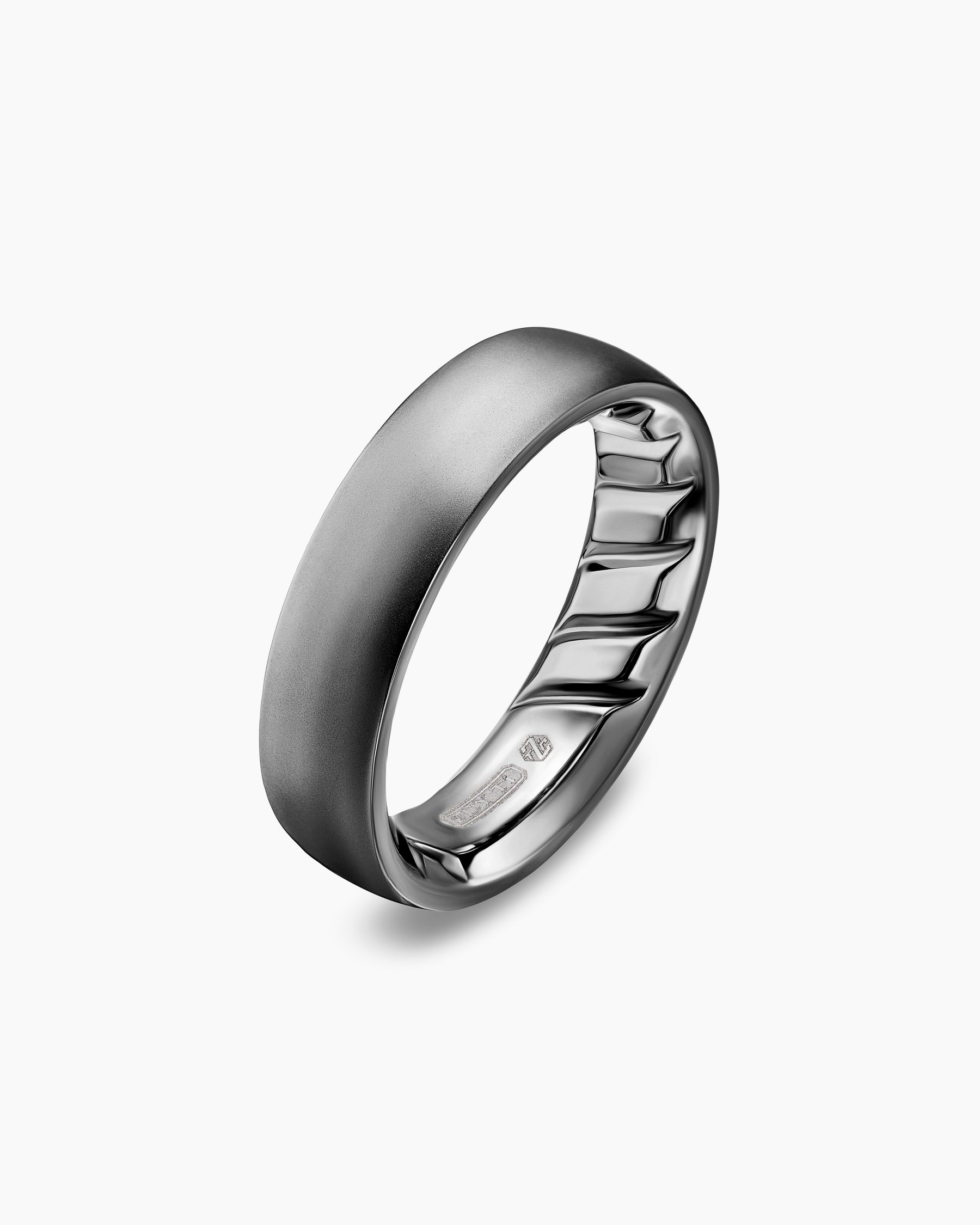 Alternative view of Streamline Band Ring in Anthracite Titanium, 6.2mm