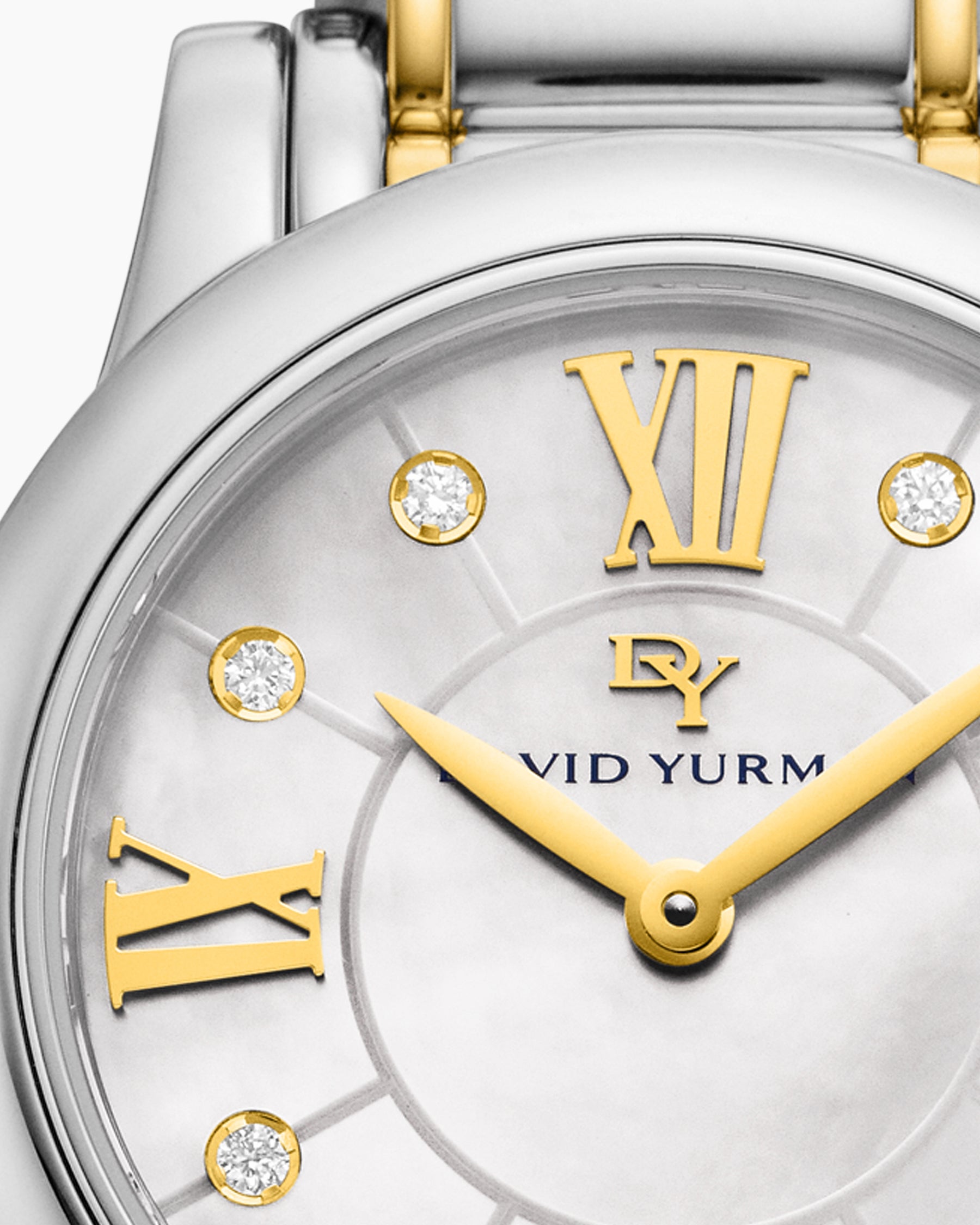 Classic Quartz Watch in Stainless Steel with 18K Yellow Gold and Diamonds, 30mm - Image 7