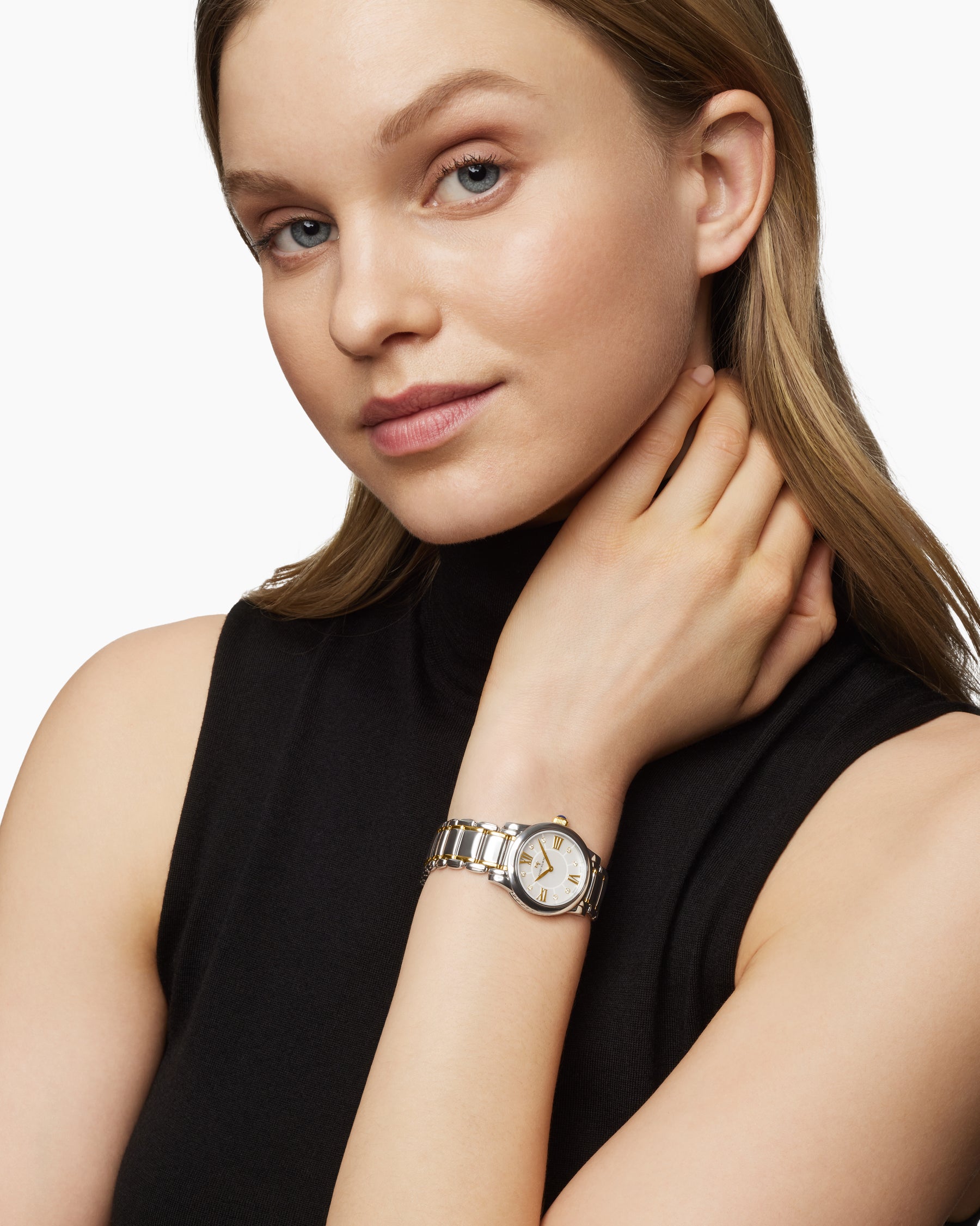 Alternative view of Classic Quartz Watch in Stainless Steel with 18K Yellow Gold and Diamonds, 30mm