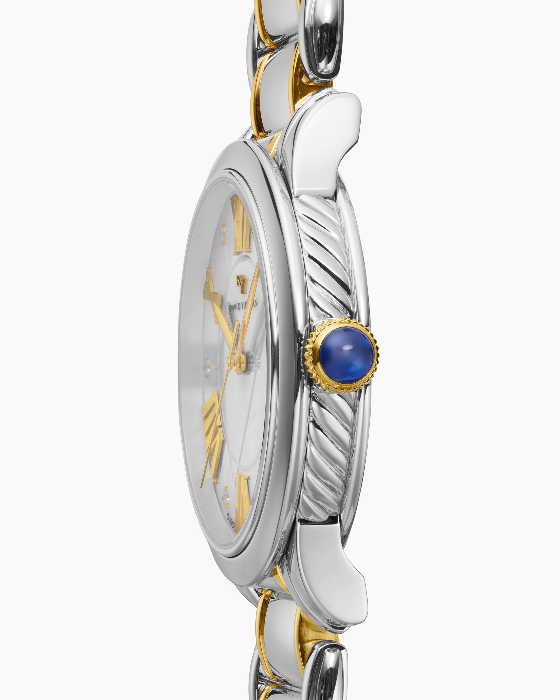 Alternative view of Classic Quartz Watch in Stainless Steel with 18K Yellow Gold and Diamonds, 38mm