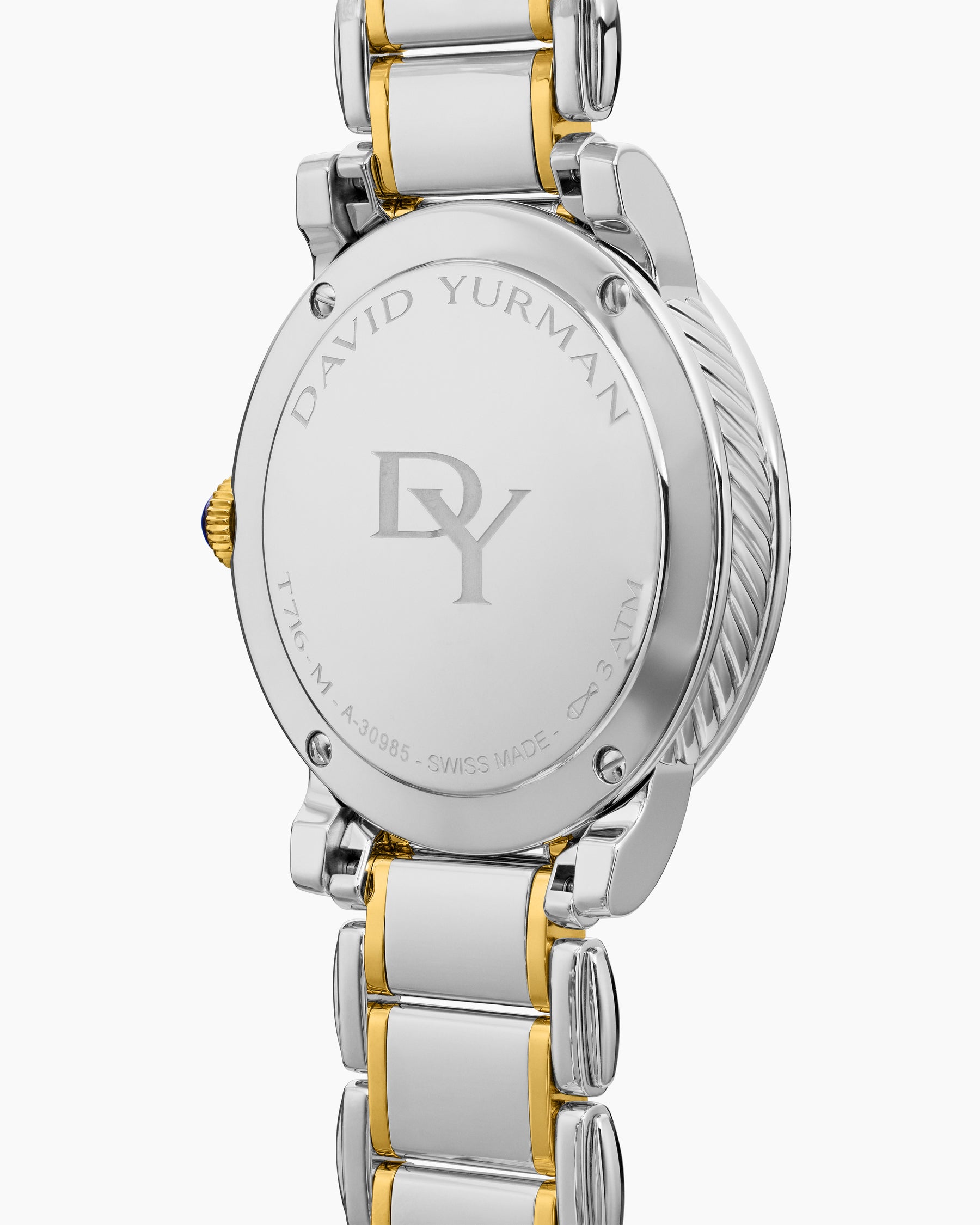 Classic Quartz Watch in Stainless Steel with 18K Yellow Gold and Diamonds, 38mm - Image 3