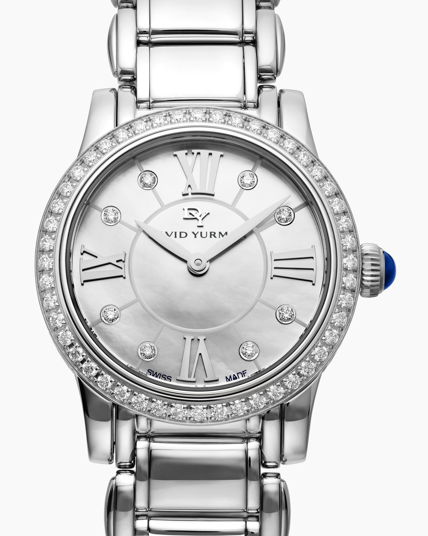 Classic Quartz Watch in Stainless Steel with Diamond Bezel, 30mm - Image 4