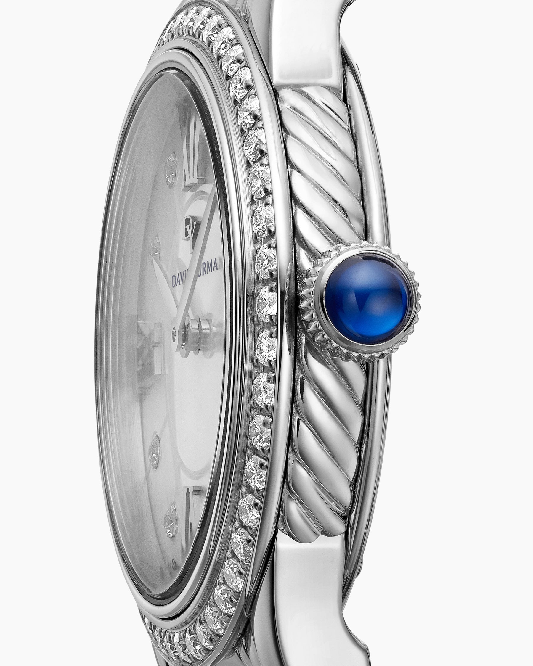 Classic Quartz Watch in Stainless Steel with Diamond Bezel, 30mm - Image 5
