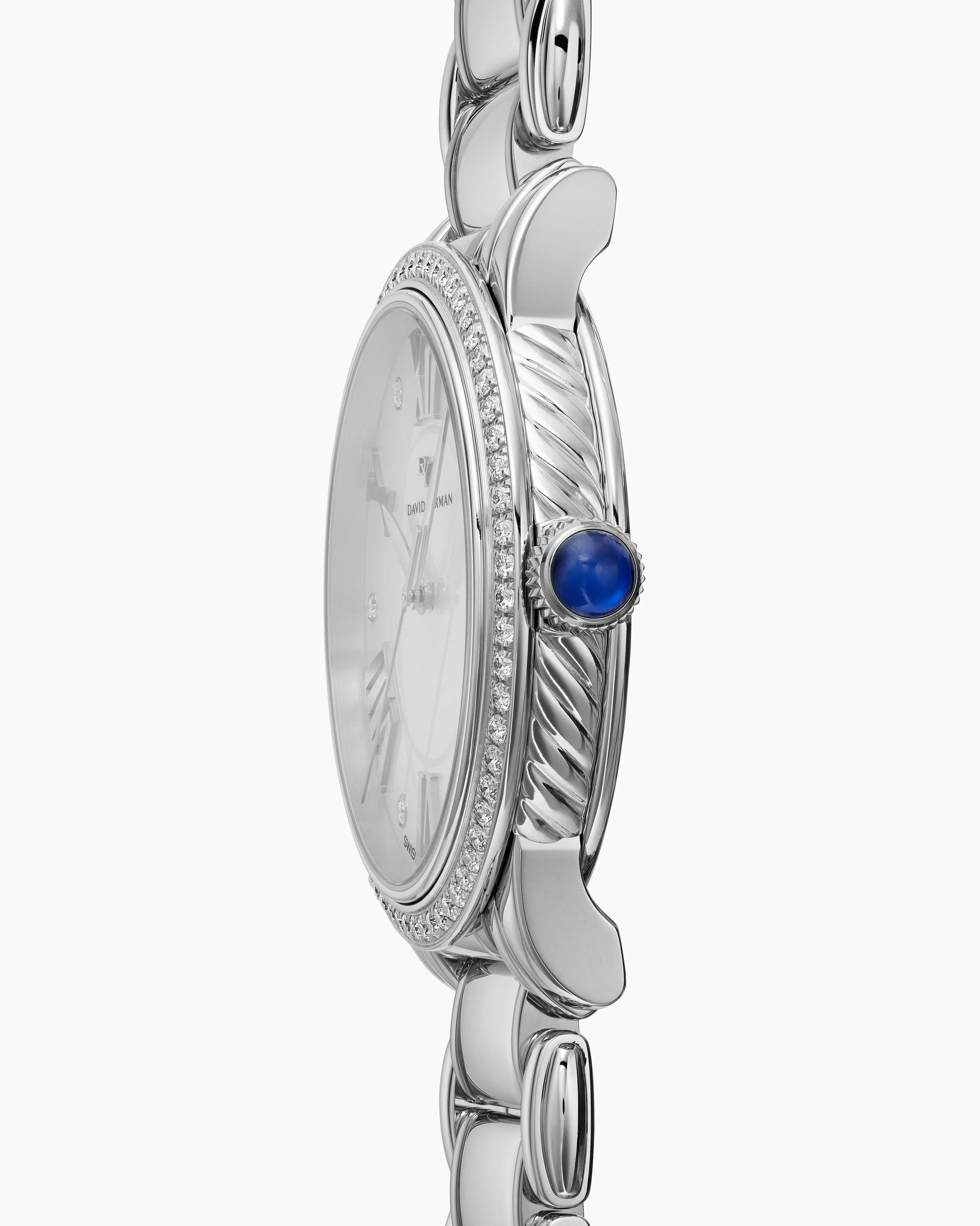 Alternative view of Classic Quartz Watch in Stainless Steel with Diamond Bezel, 38mm