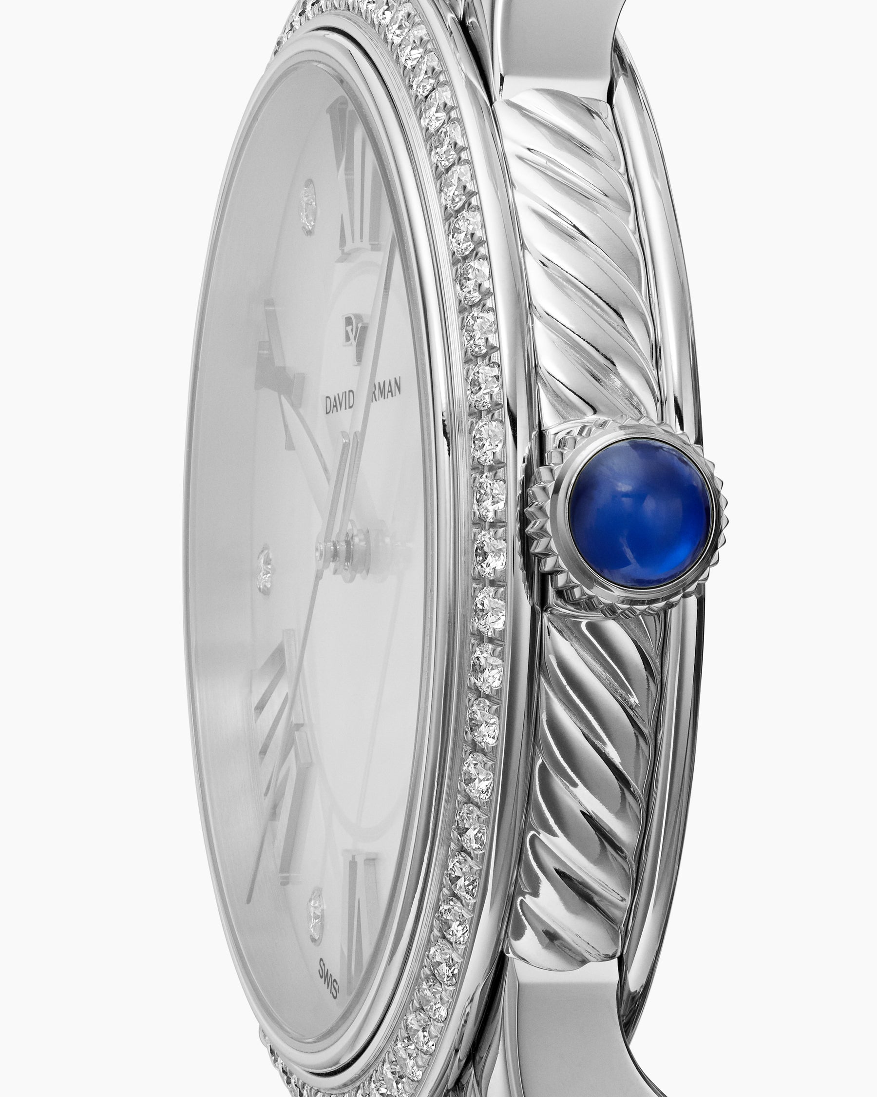 Classic Quartz Watch in Stainless Steel with Diamond Bezel, 38mm - Image 5