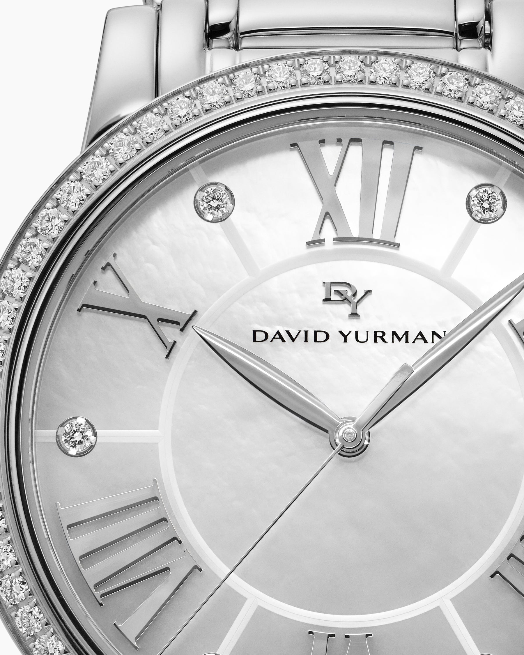 Classic Quartz Watch in Stainless Steel with Diamond Bezel, 38mm - Image 6