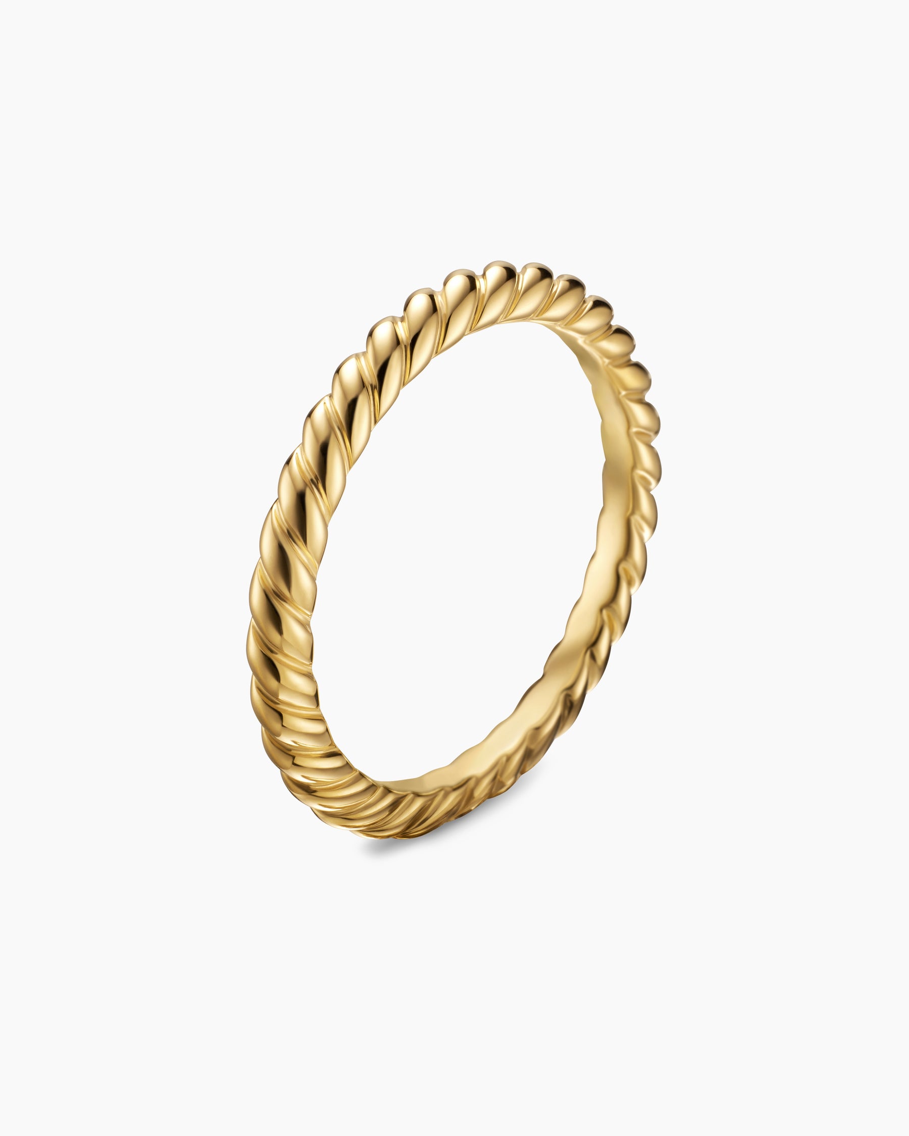 DY Cable Band Ring in 18K Yellow Gold, 2mm - Image 3