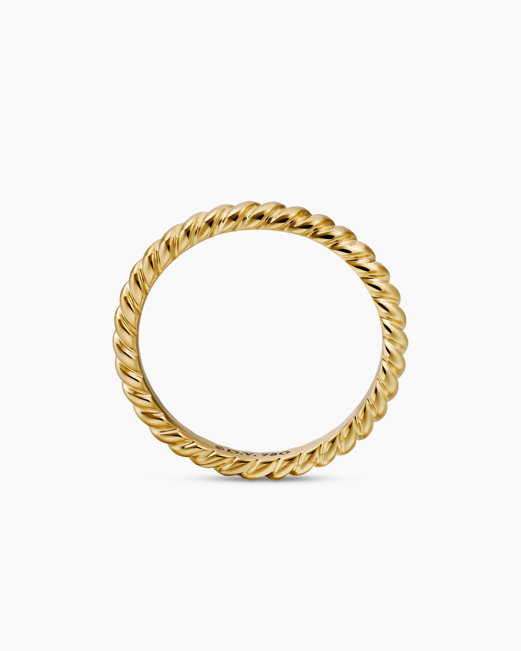 DY Cable Band Ring in 18K Yellow Gold, 2mm - Image 5
