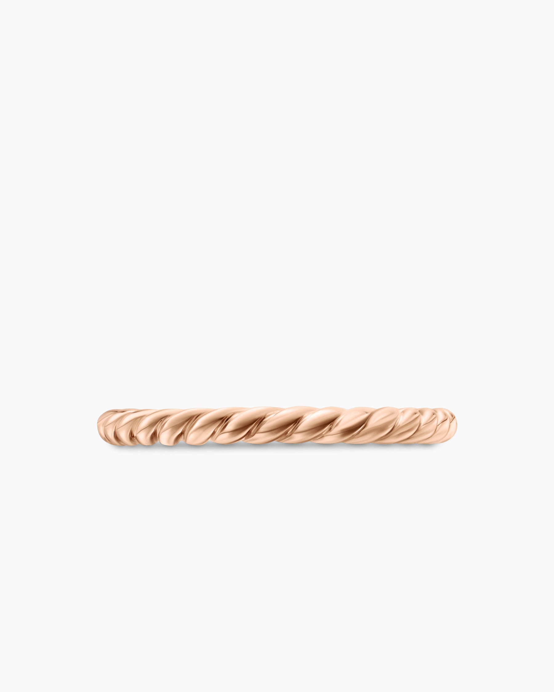 DY Cable Band Ring in 18K Rose Gold, 2mm - Image 4
