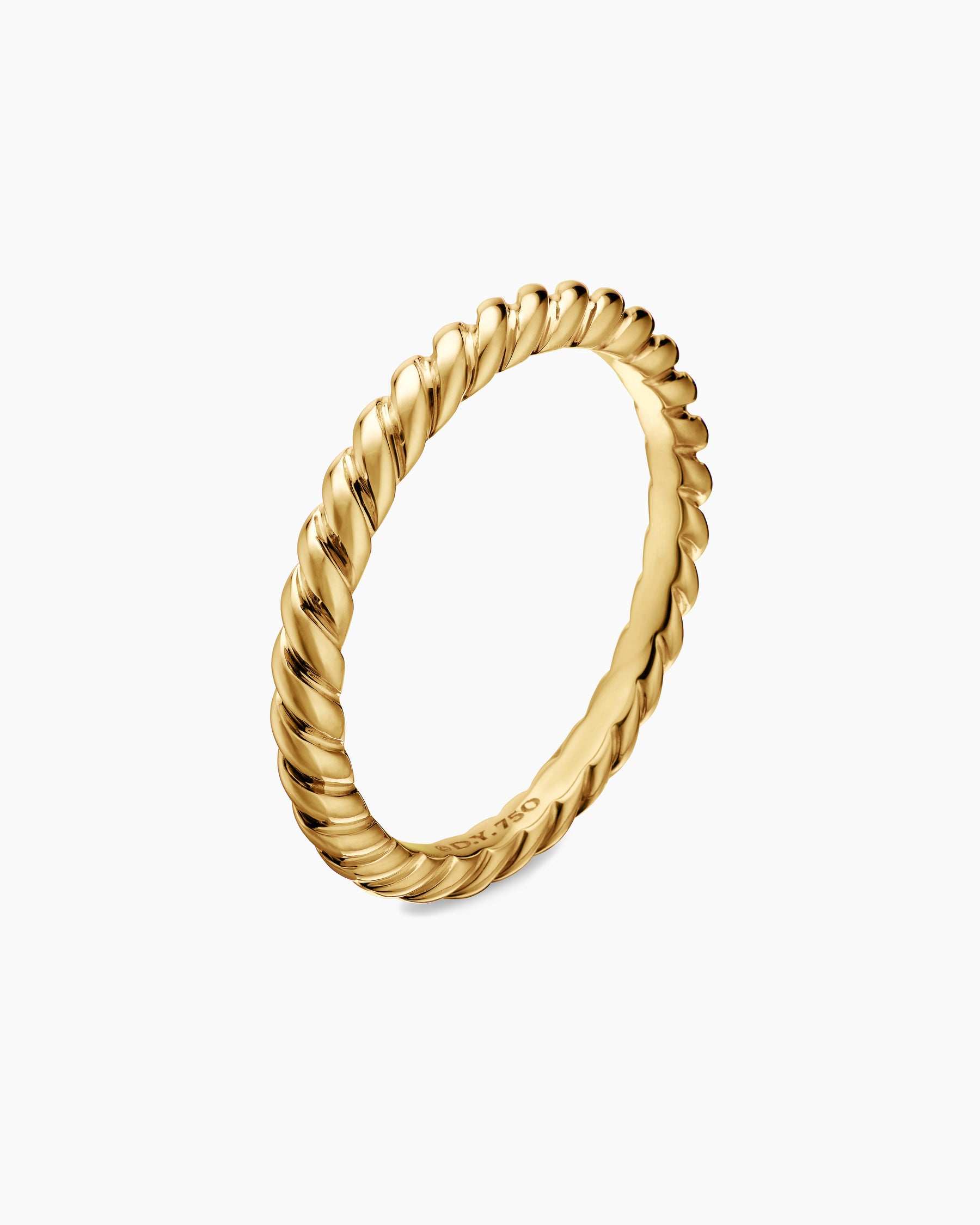 DY Cable Band Ring in 18K Yellow Gold, 3mm - Image 3