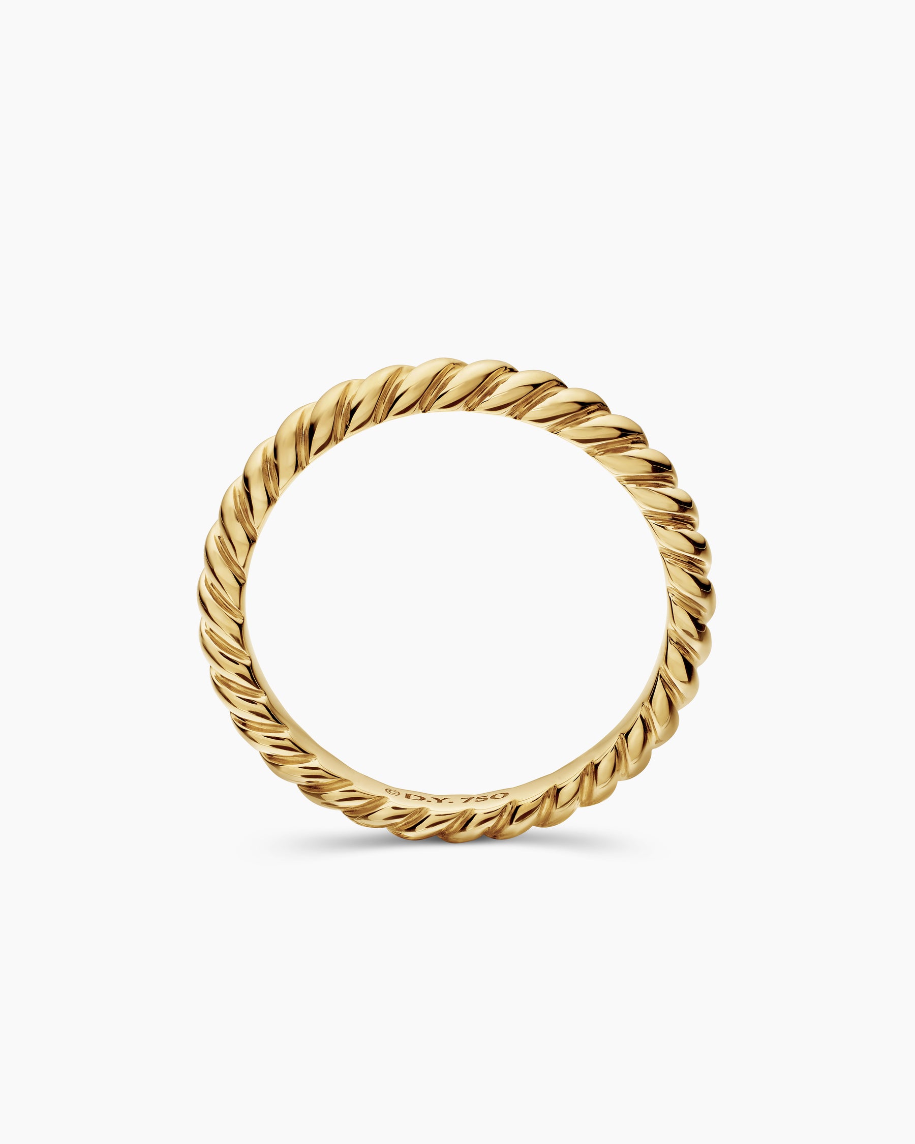 DY Cable Band Ring in 18K Yellow Gold, 3mm - Image 5