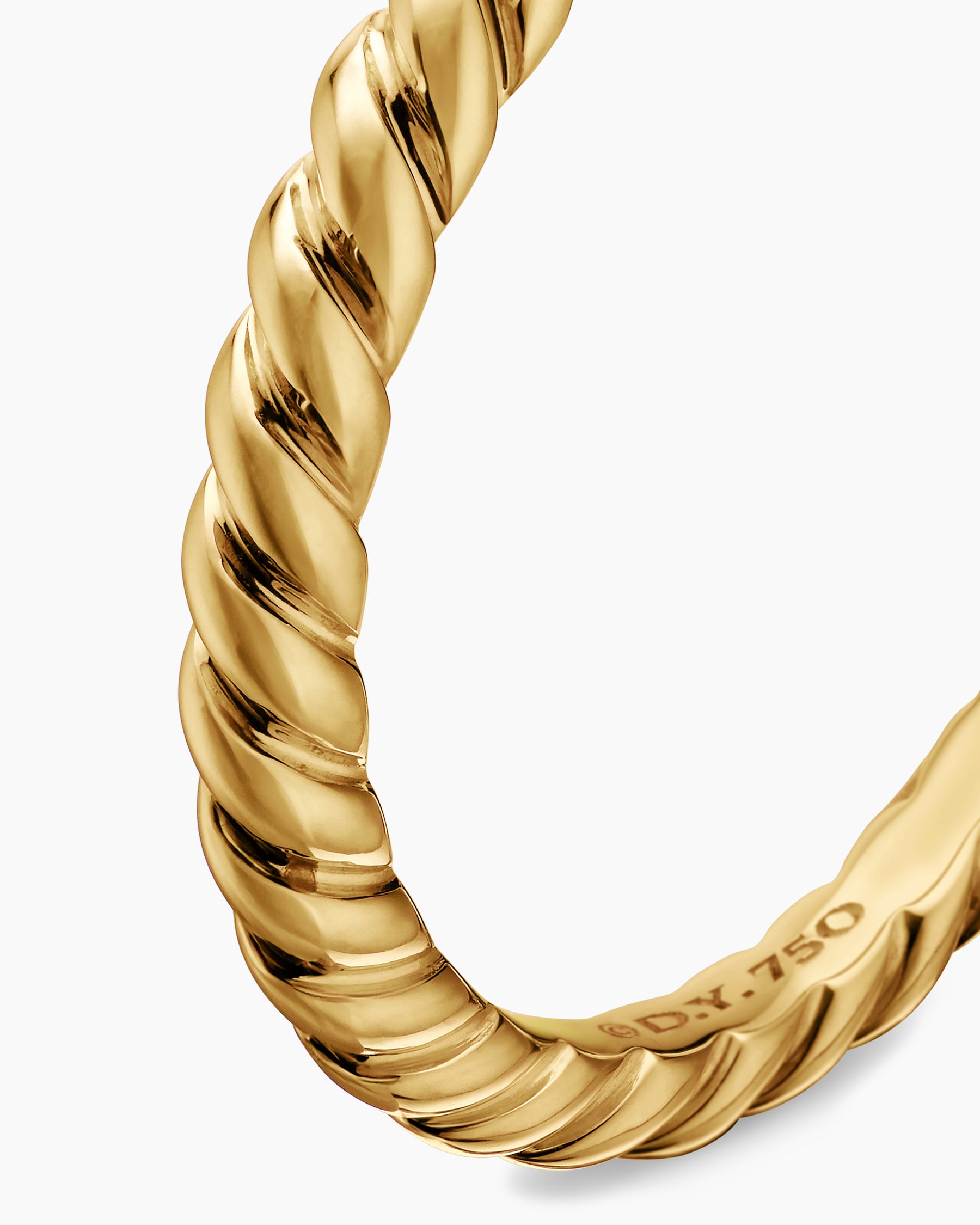 DY Cable Band Ring in 18K Yellow Gold, 3mm - Image 6