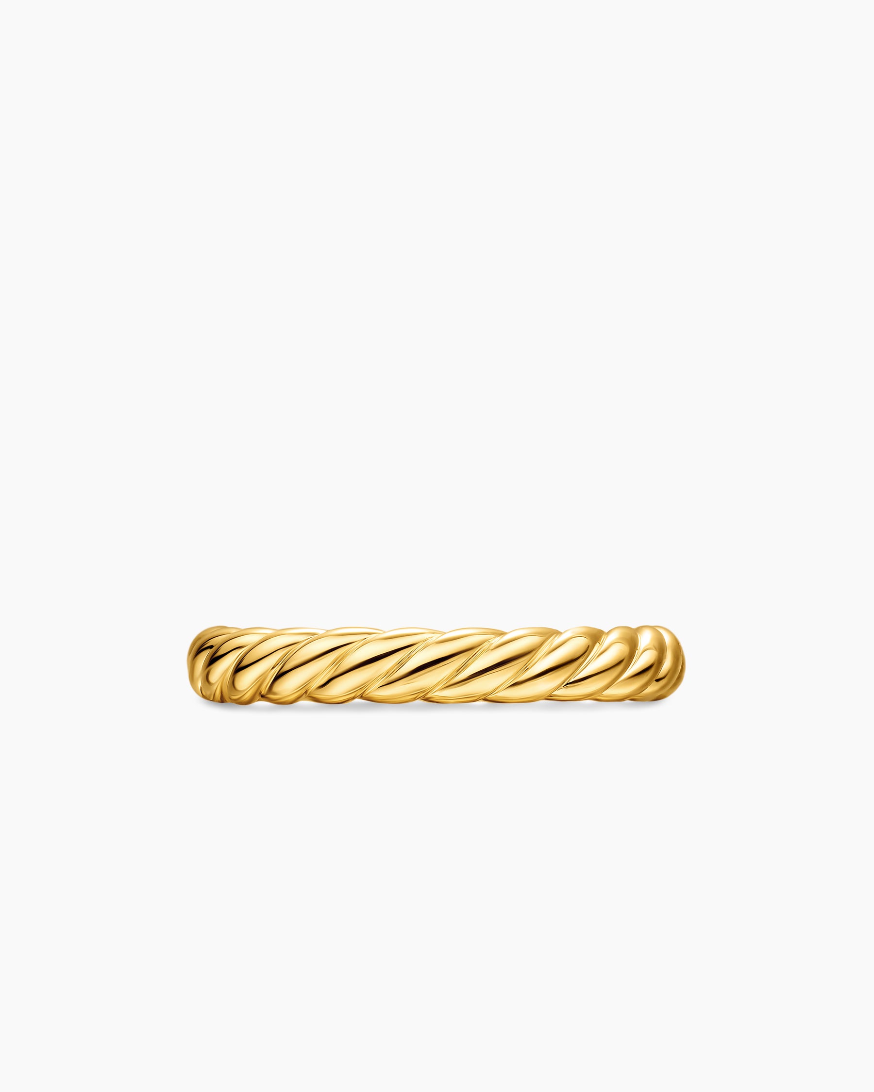 DY Cable Band Ring in 18K Yellow Gold, 3mm - Image 4
