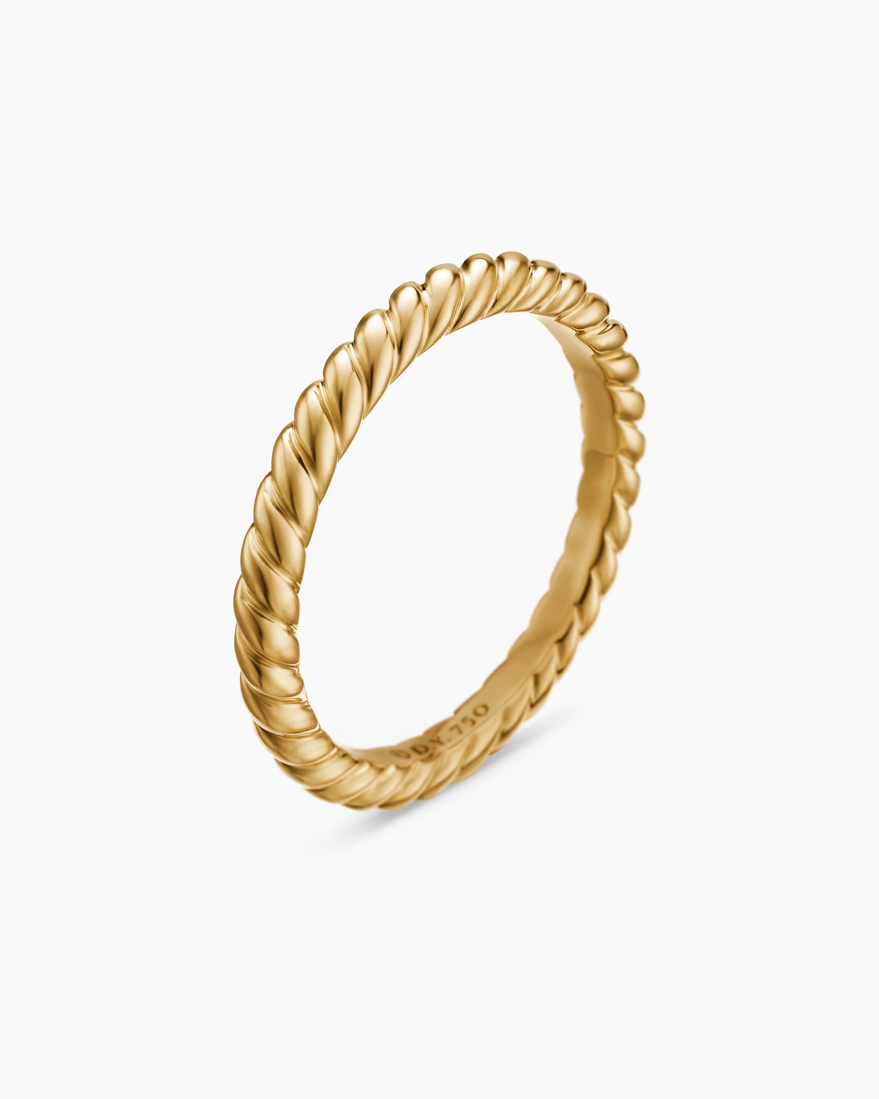 DY Cable Band Ring in 18K Yellow Gold, 2.45mm - Image 3