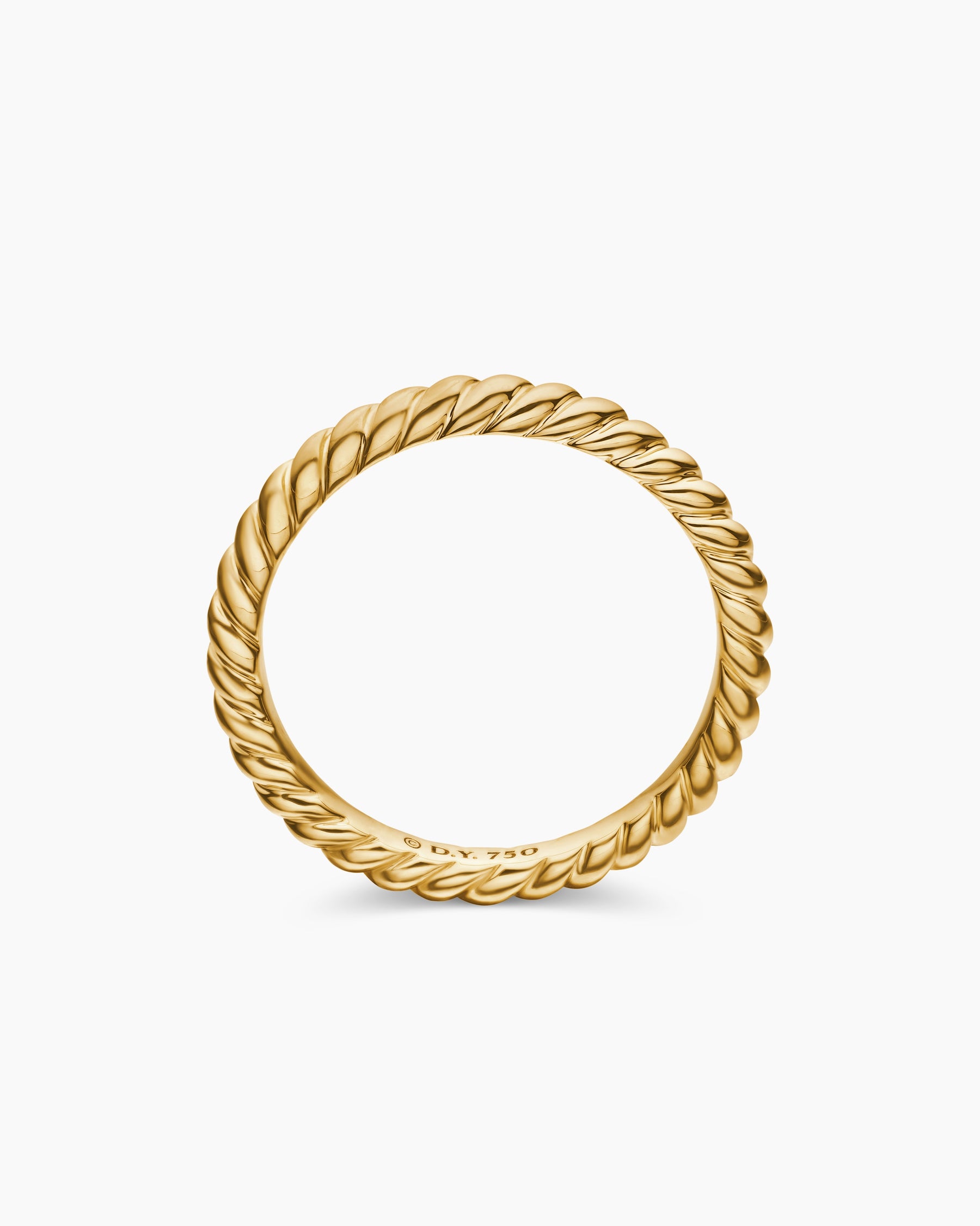 DY Cable Band Ring in 18K Yellow Gold, 2.45mm - Image 5